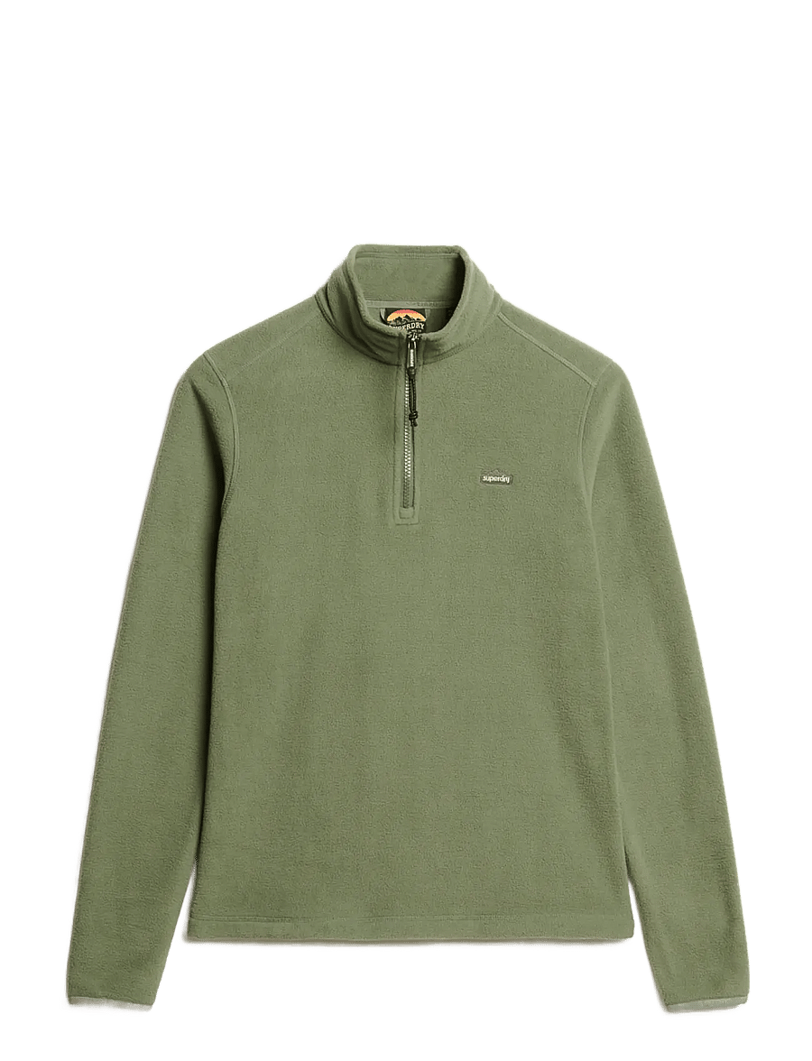 Superdry - POLAR FLEECE HALF ZIP - fleece & midlayer - laurel khaki - 1