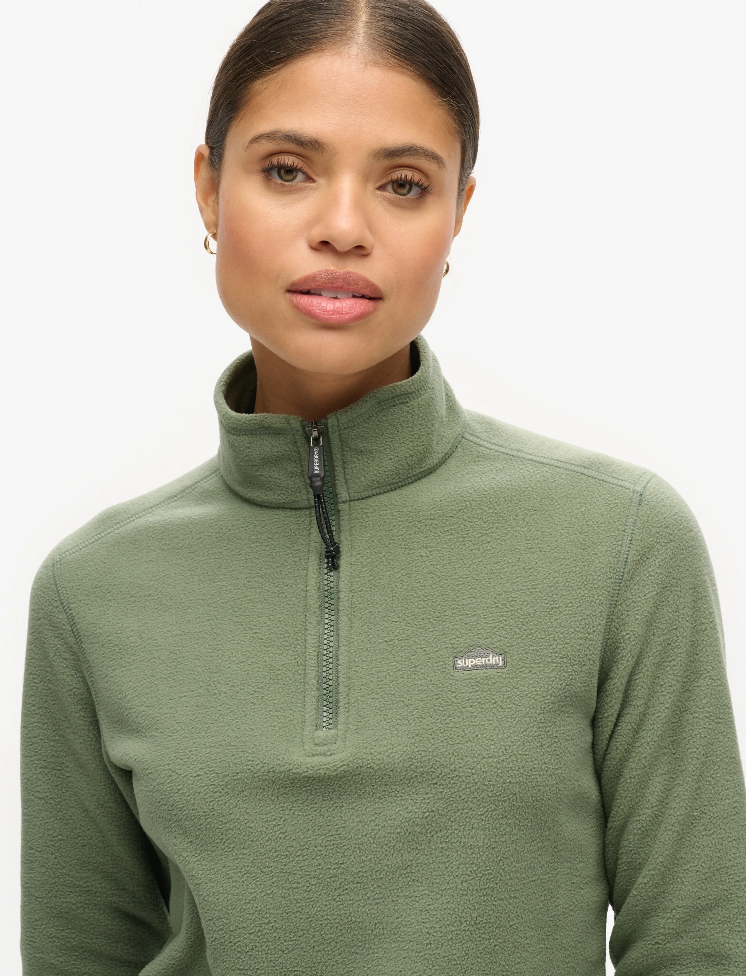 Superdry - POLAR FLEECE HALF ZIP - fleece & midlayer - laurel khaki - 4