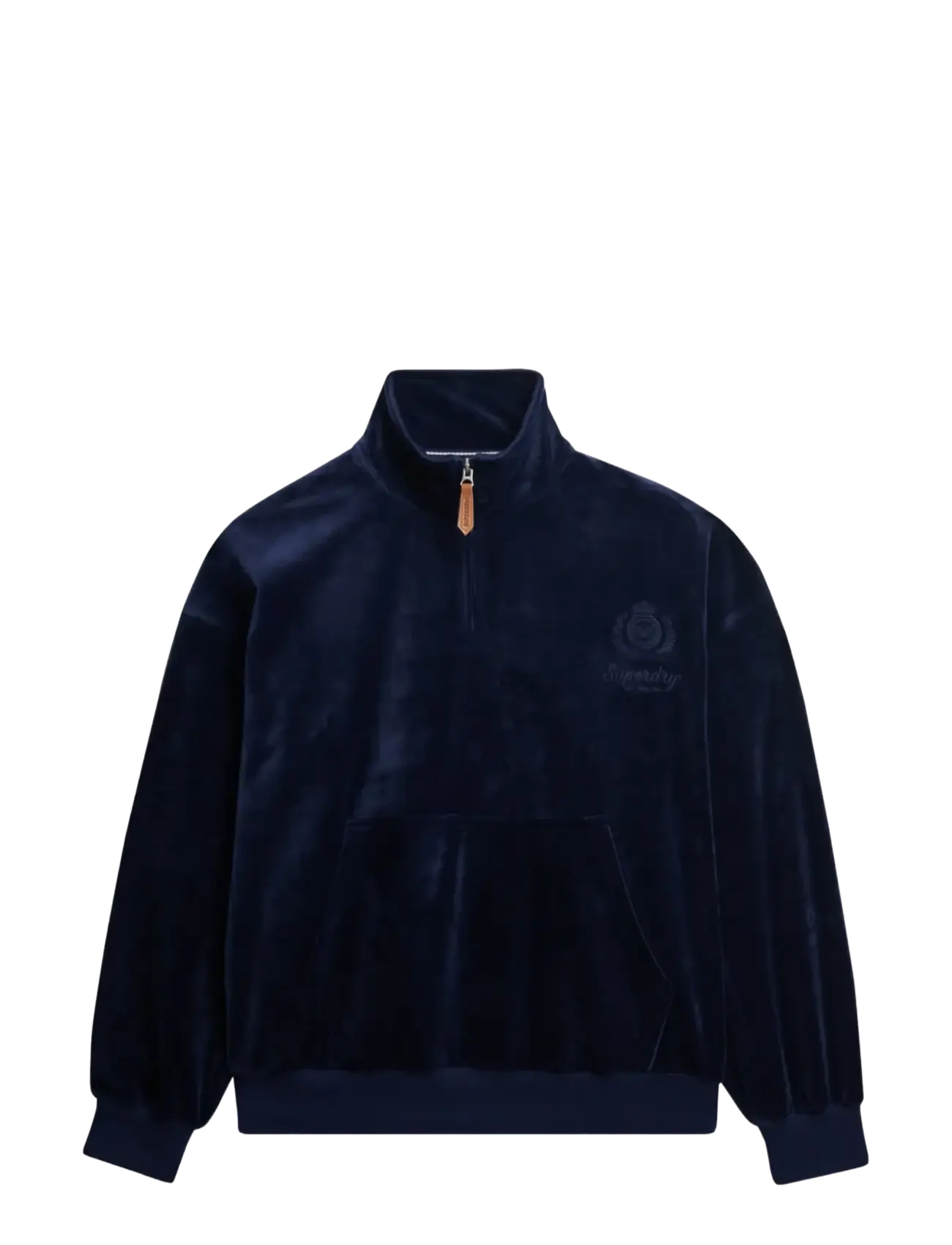 Superdry COUNTRY CLUB VELOUR 1/4 ZIP - Sommer in der Stadt - RICH NAVY / navy