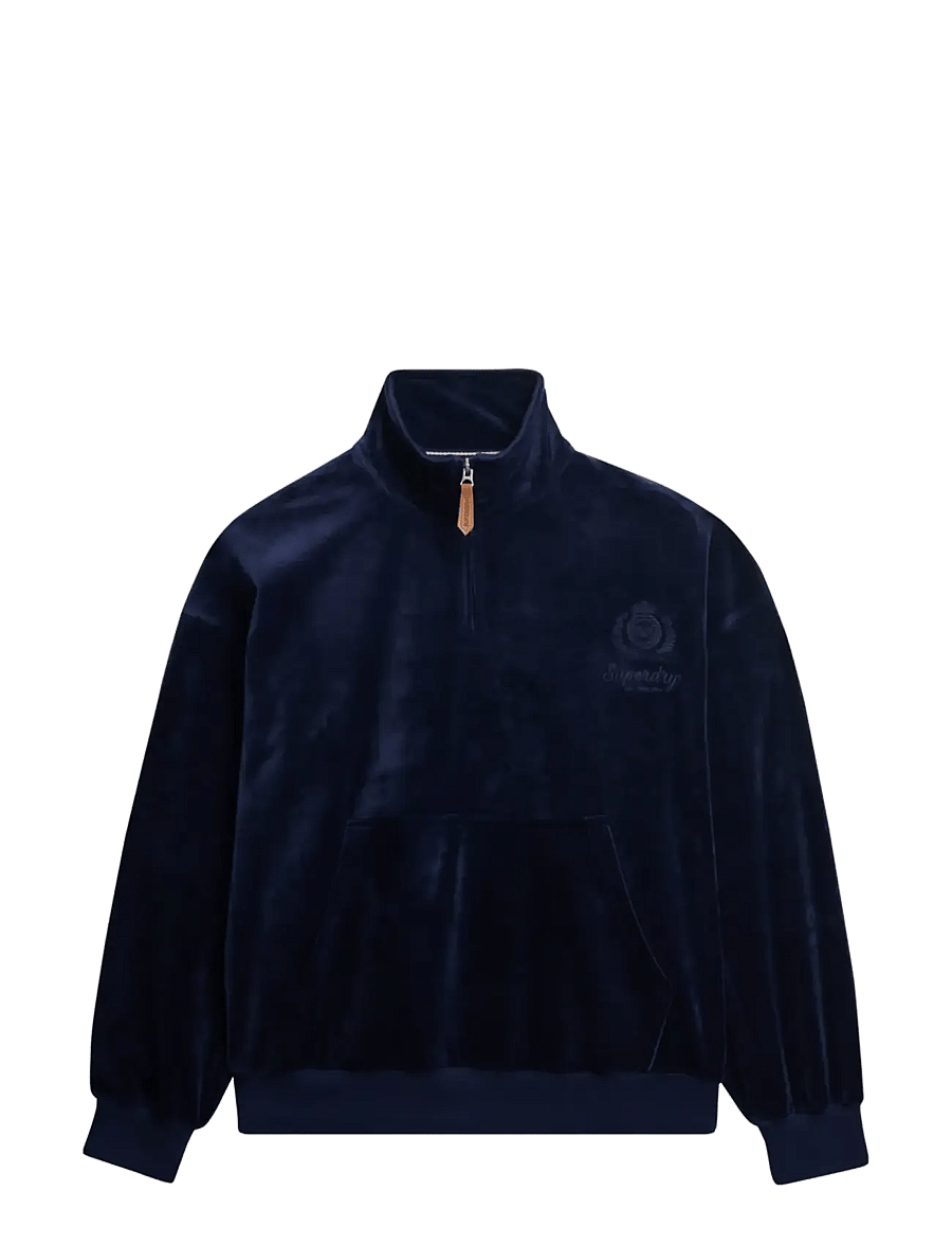Superdry - COUNTRY CLUB VELOUR 1/4 ZIP - sweatshirts - rich navy - 1