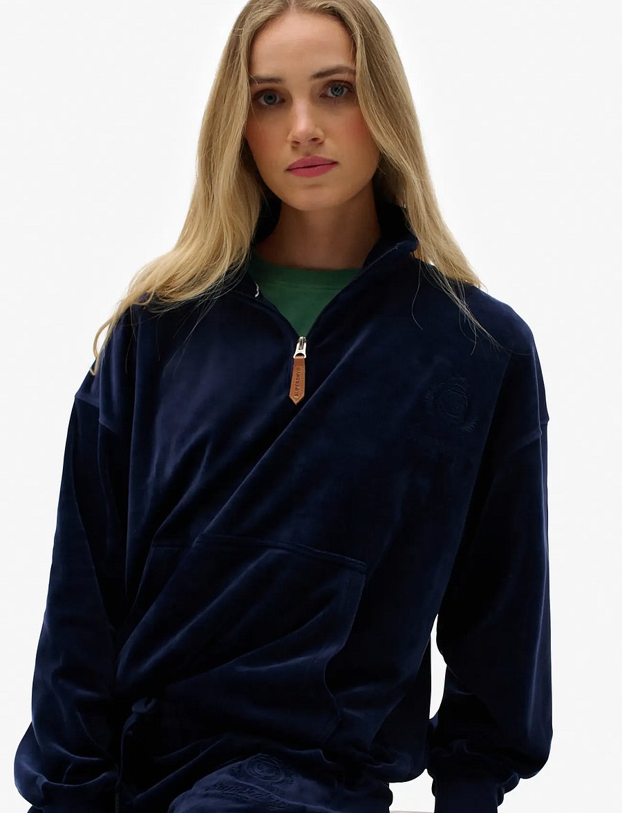 Superdry - COUNTRY CLUB VELOUR 1/4 ZIP - sweatshirts - rich navy - 3