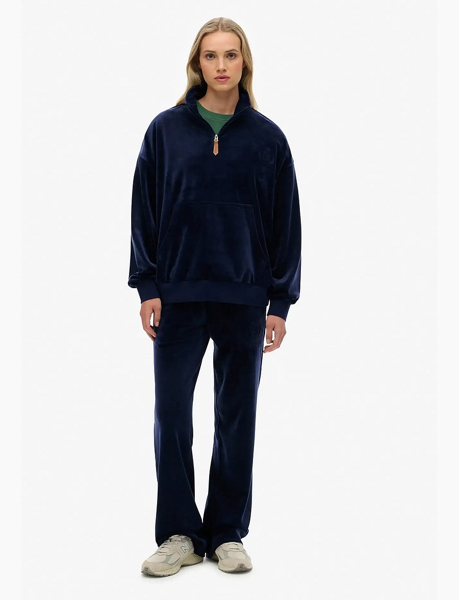 Superdry - COUNTRY CLUB VELOUR 1/4 ZIP - sweatshirts - rich navy - 4