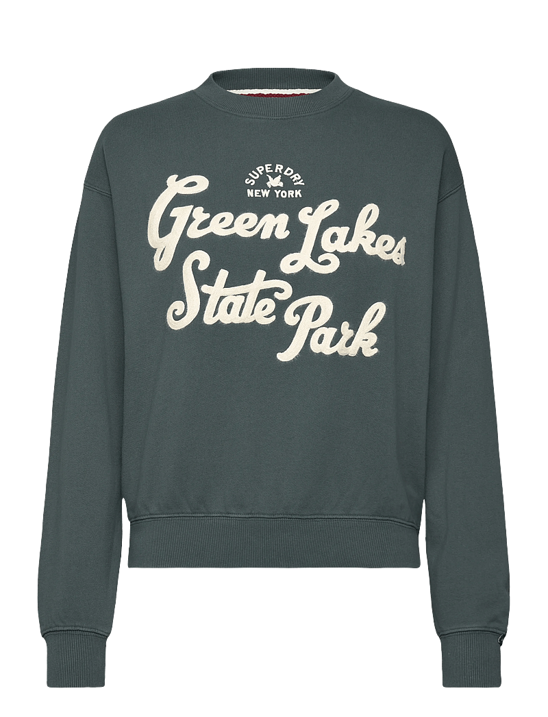 Superdry - LO-FI OUTDOOR LOOSE CREW - vardagsstil - dark forest - 1