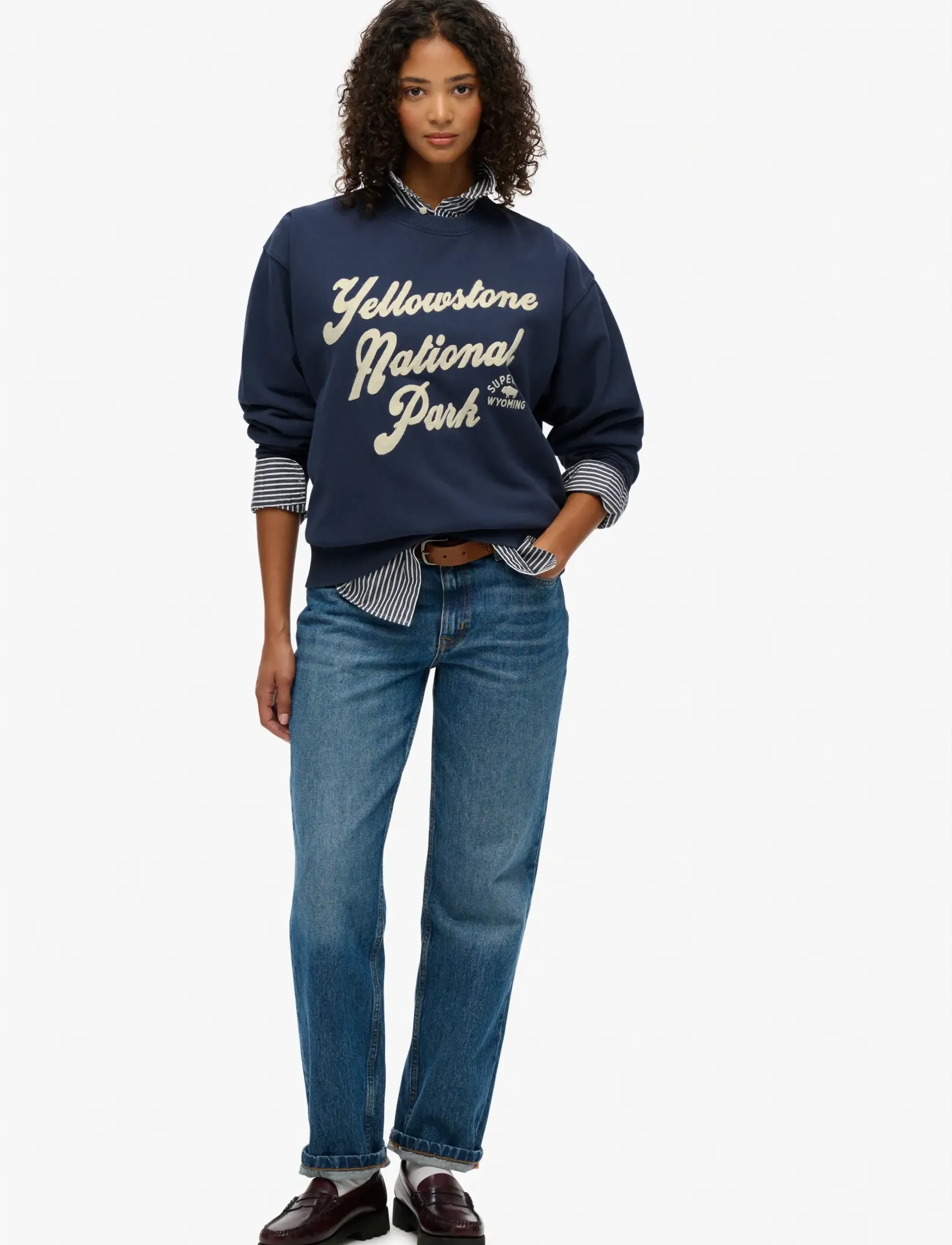 Superdry - LO-FI OUTDOOR LOOSE CREW - dressipluusid - lauren navy - 5