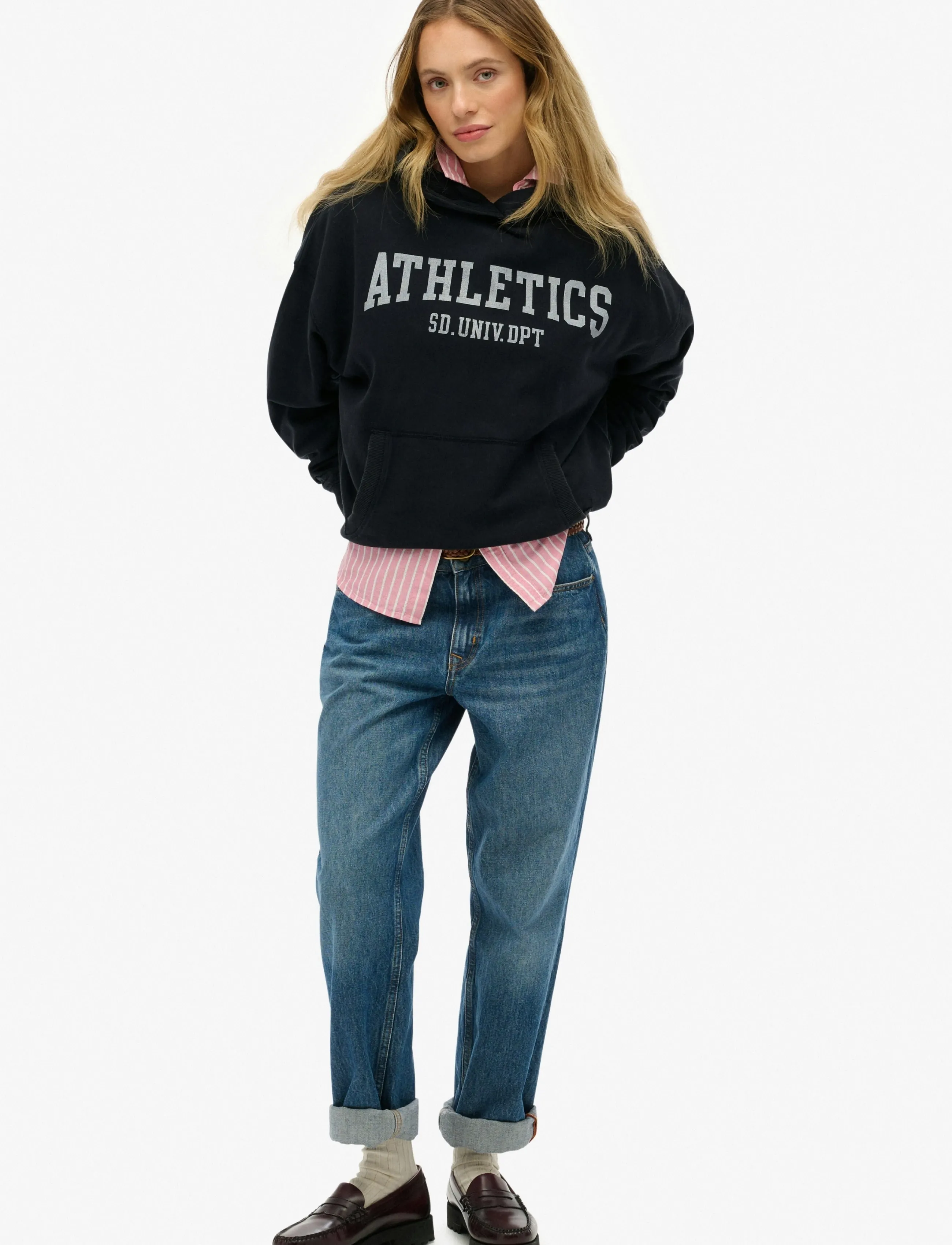 Superdry Athletic Essentials Relaxed Sweatshirt dam – bild 6