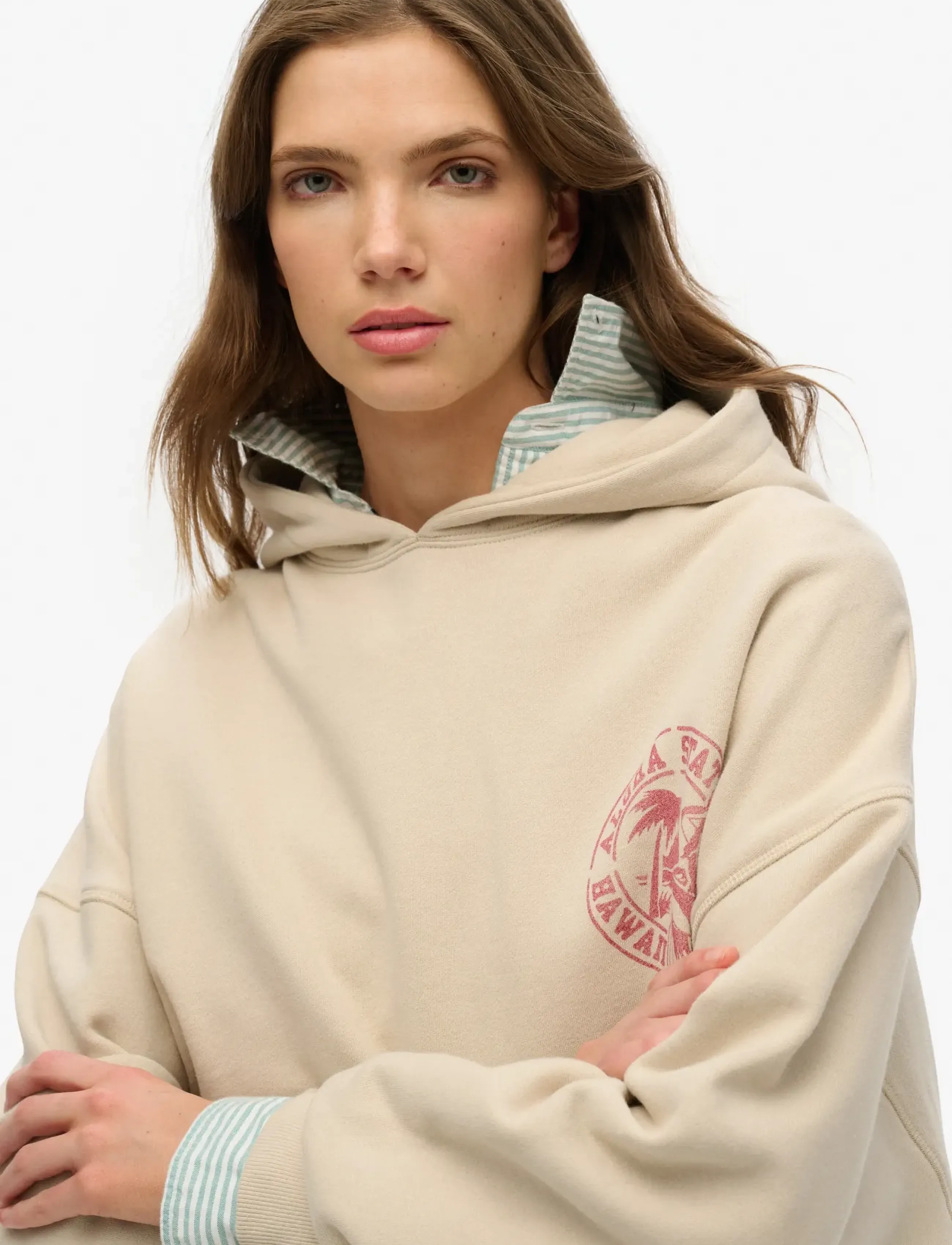 Superdry - LO-FI OUTDOOR OVERSIZED HOOD - hættetrøjer - off grey - 2