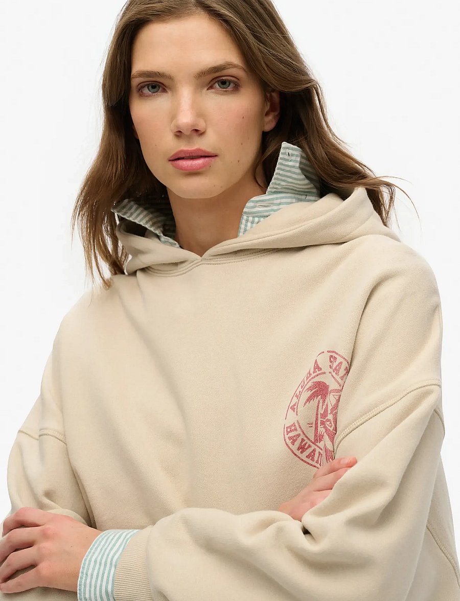 Superdry - LO-FI OUTDOOR OVERSIZED HOOD - hættetrøjer - off grey - 2