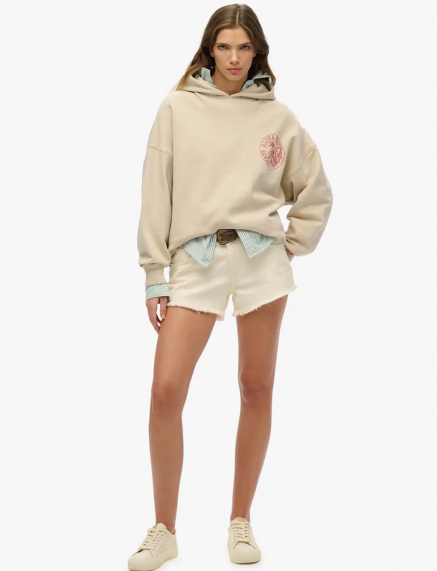Superdry - LO-FI OUTDOOR OVERSIZED HOOD - hættetrøjer - off grey - 3