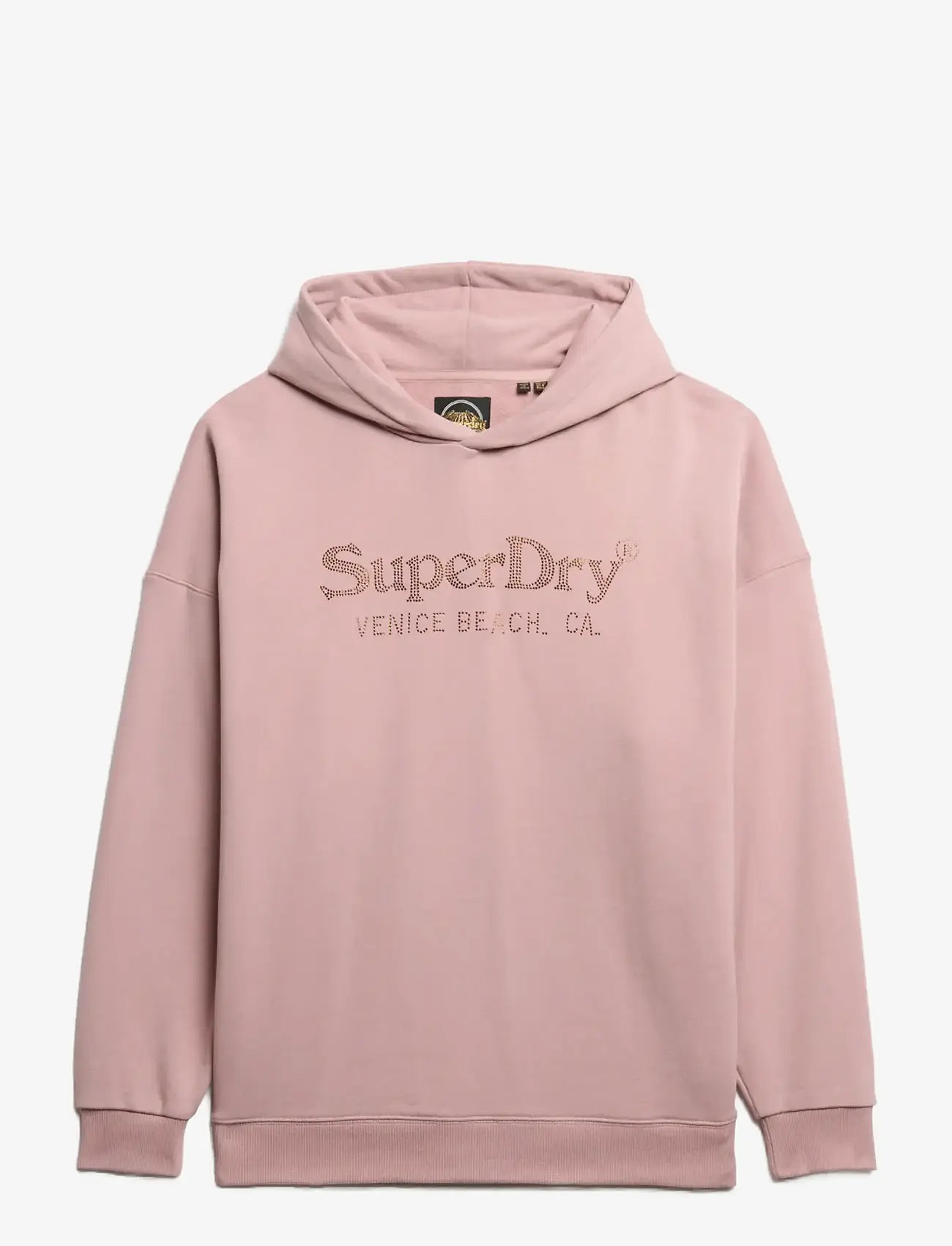Superdry - VENUE METALLIC RELAXED HOOD - hættetrøjer - mauve - 1