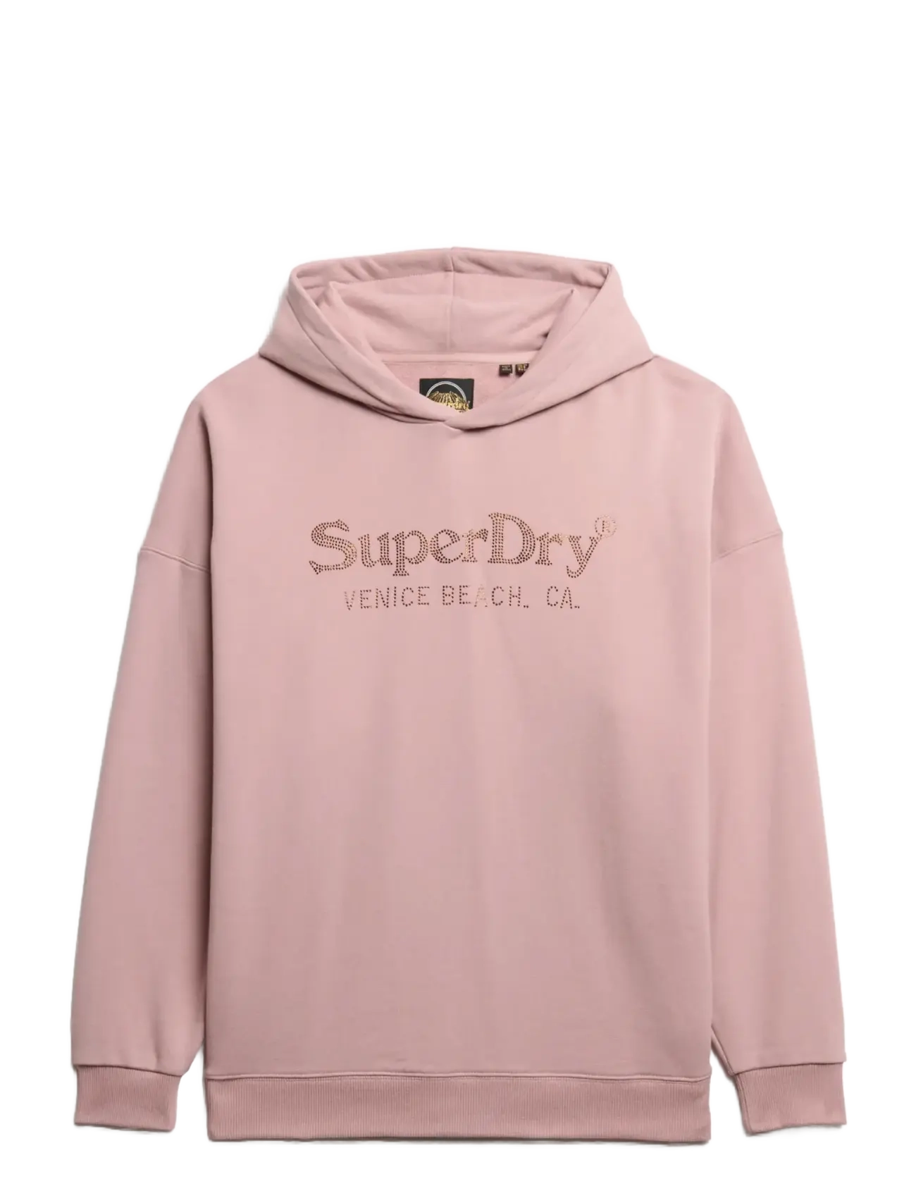 Superdry VENUE METALLIC RELAXED HOOD - Kapuzenpullover - MAUVE / pink/rose