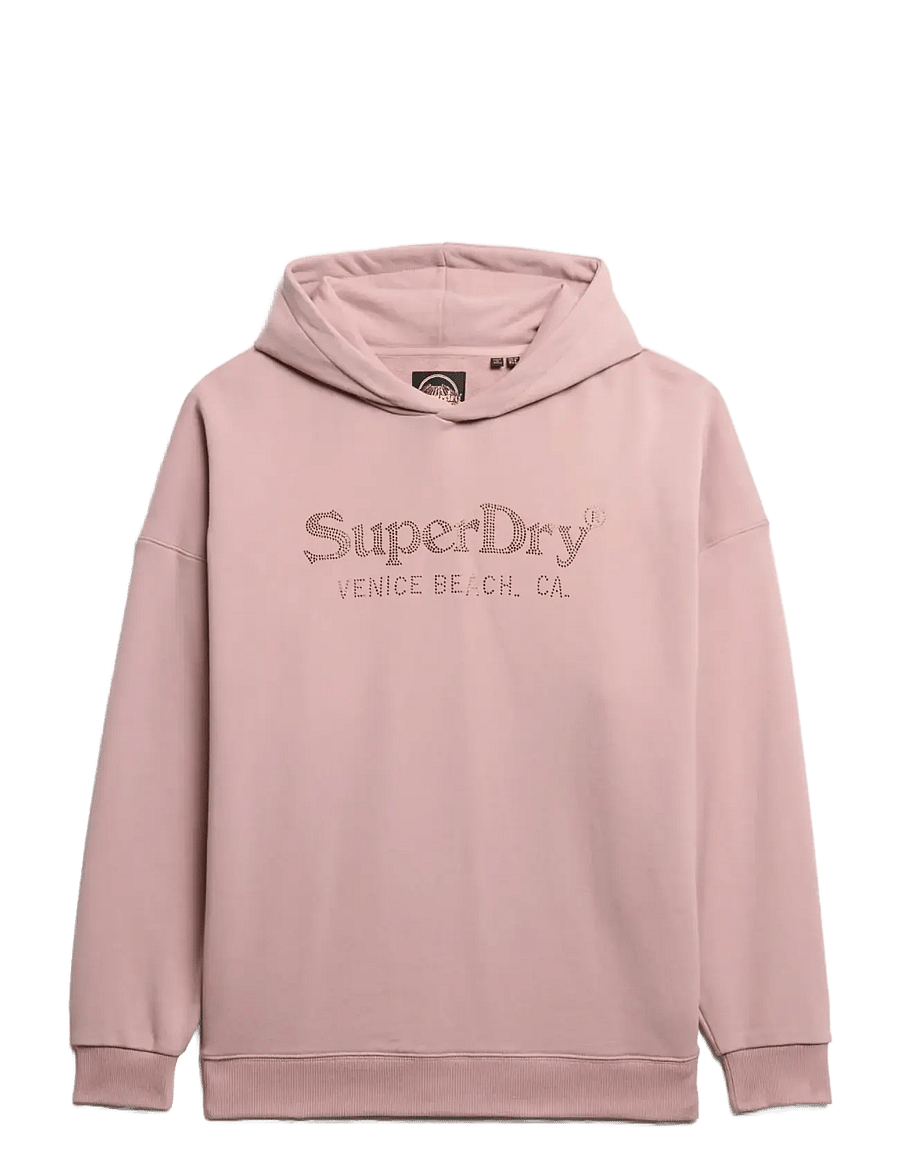 Superdry - VENUE METALLIC RELAXED HOOD - kapuzenpullover - mauve - 1
