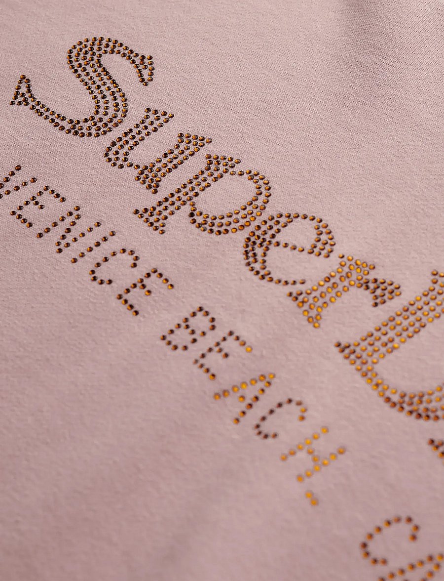 Superdry - VENUE METALLIC RELAXED HOOD - kapuzenpullover - mauve - 5