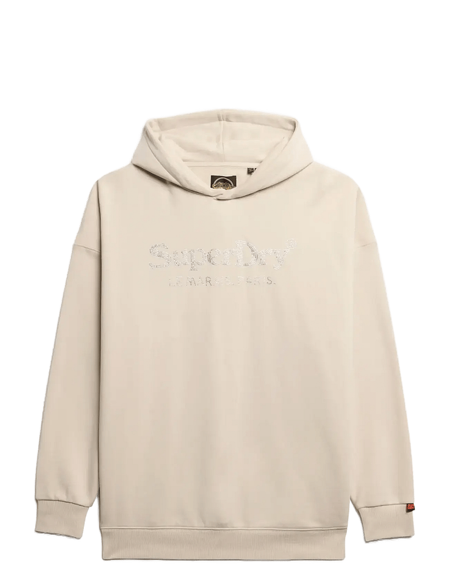Superdry - VENUE METALLIC RELAXED HOOD - kapuzenpullover - pumice stone beige - 1