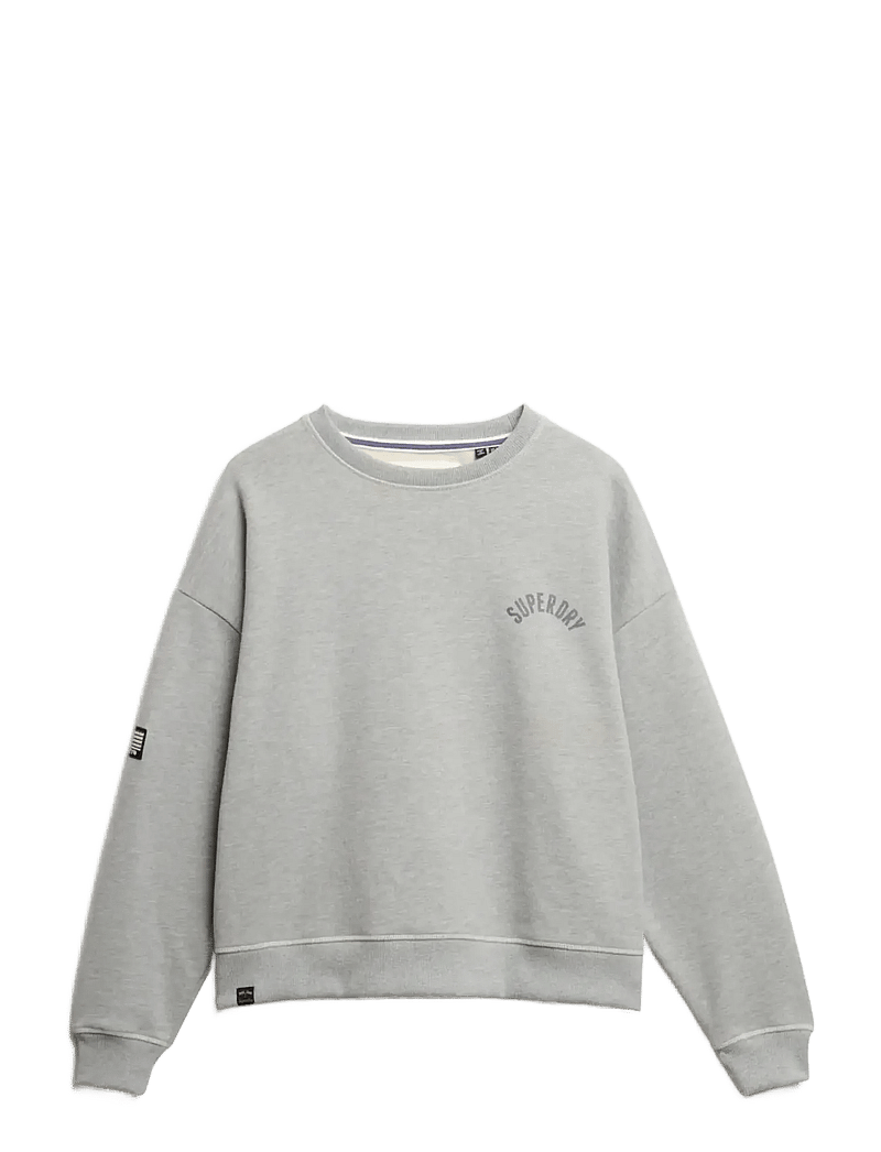Superdry - ATHLETIC RELAXED PRINTED CREW - everyday style - grey marl - 1