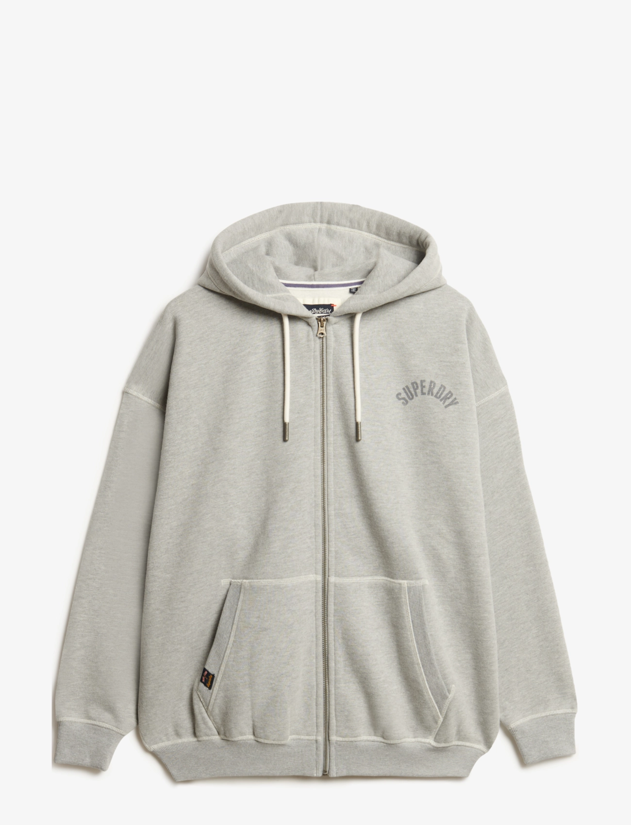 SUPERDRY Athletic Ess Oversized Ziphood Grau - 40 - Damen