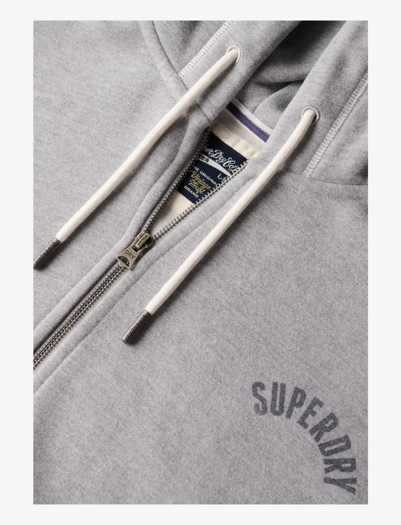 Superdry - ATHLETIC ESS OVERSIZED ZIPHOOD - huvtröja - grey marl - 2