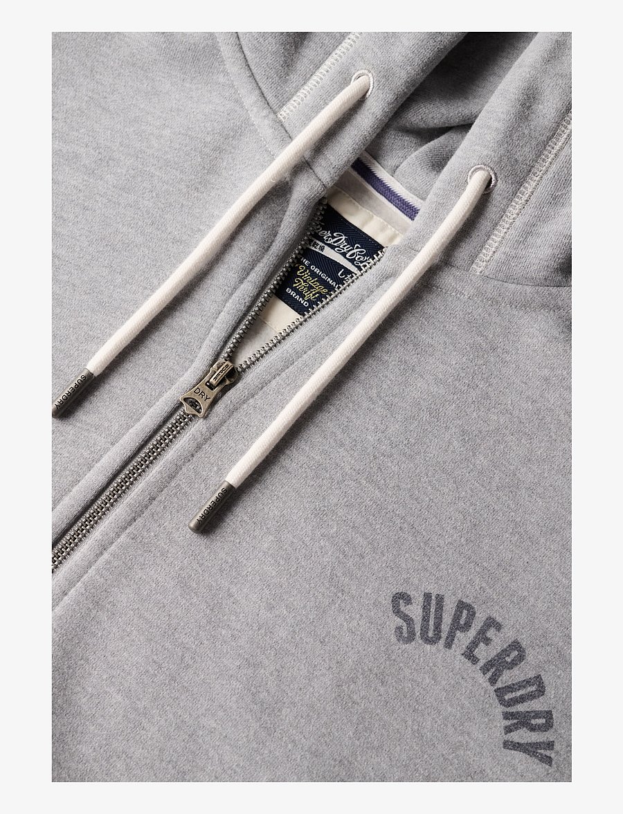 Superdry - ATHLETIC ESS OVERSIZED ZIPHOOD - hoodies - grey marl - 2