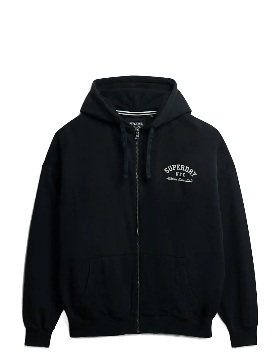 Superdry - ATHLETIC ESS OVERSIZED ZIPHOOD - eclipse navy/off white - 1