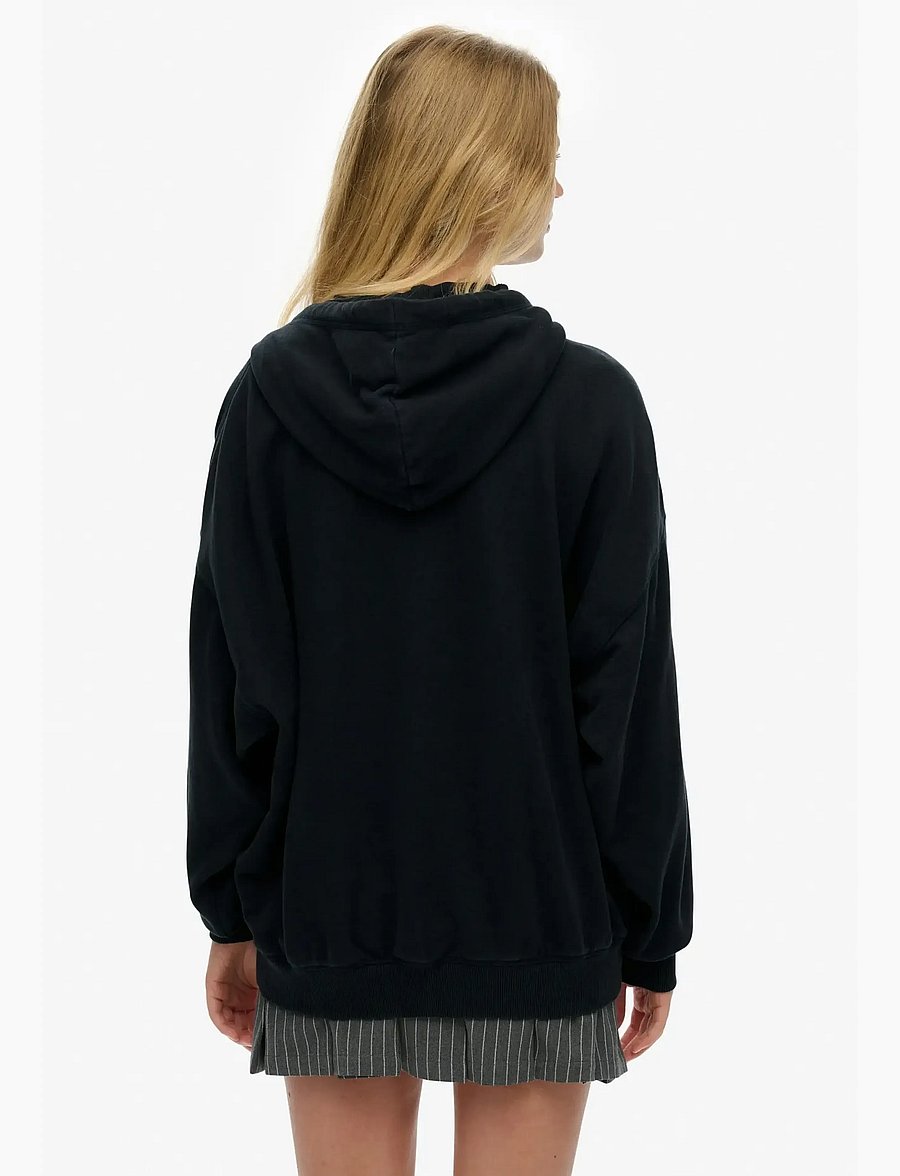 Superdry - ATHLETIC ESS OVERSIZED ZIPHOOD - eclipse navy/off white - 2