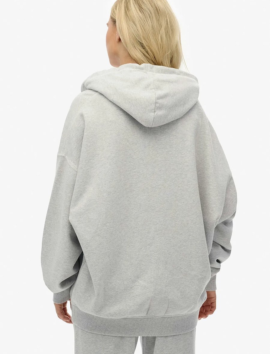 Superdry - ATHLETIC ESS OVERSIZED ZIPHOOD - glacier grey marl - 2