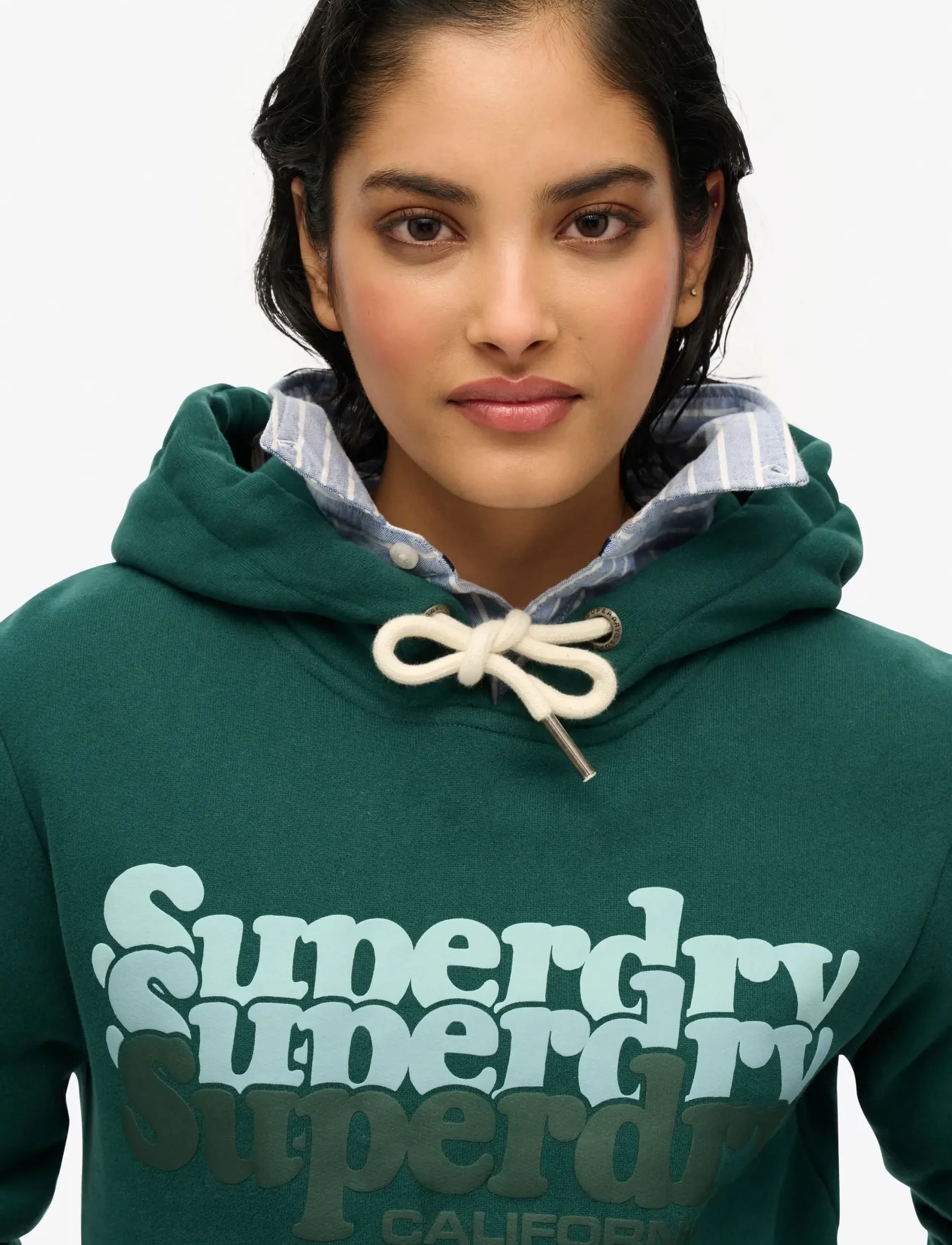 Superdry - STACKED HOOD - hættetrøjer - dark pine green - 2
