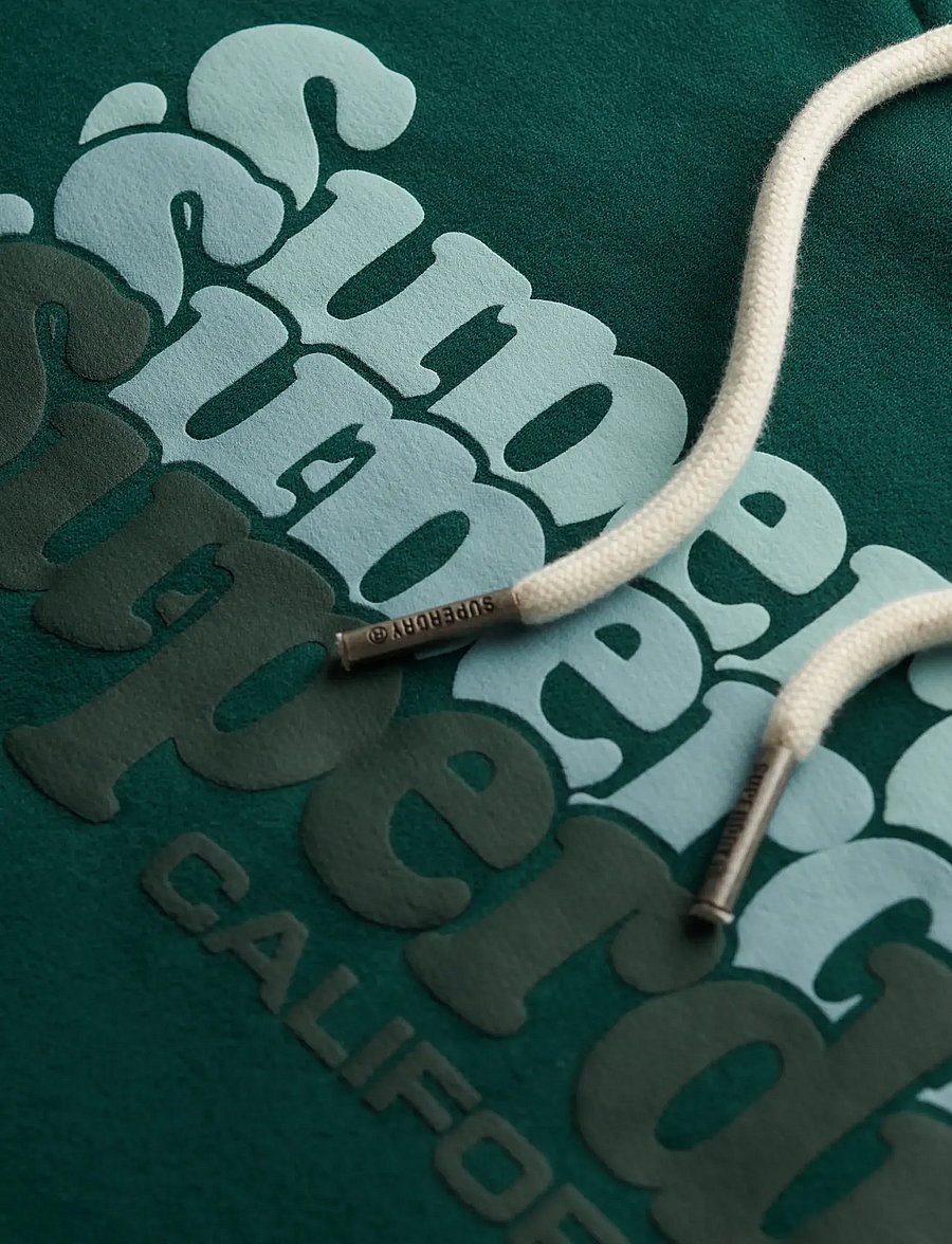 Superdry - STACKED HOOD - hættetrøjer - dark pine green - 4