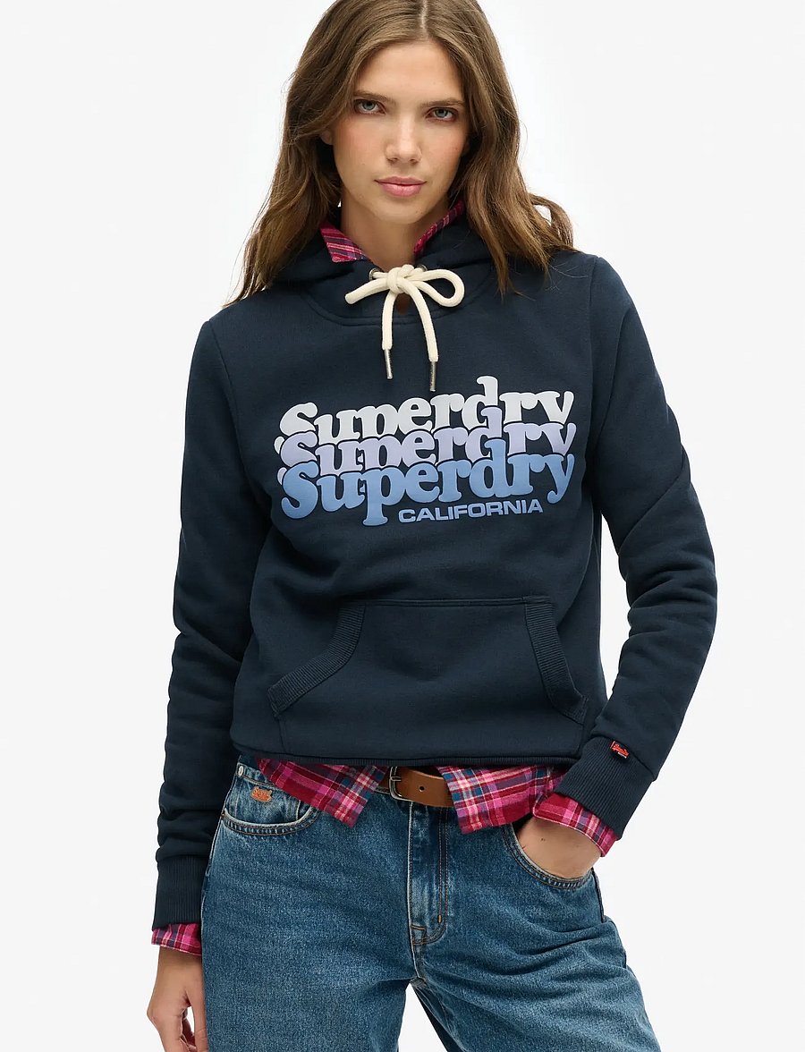 Superdry - STACKED HOOD - hoodies - eclipse navy - 0