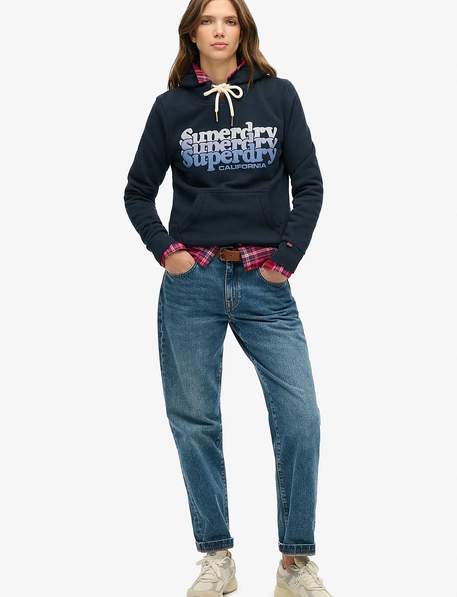Superdry - STACKED HOOD - hoodies - eclipse navy - 3