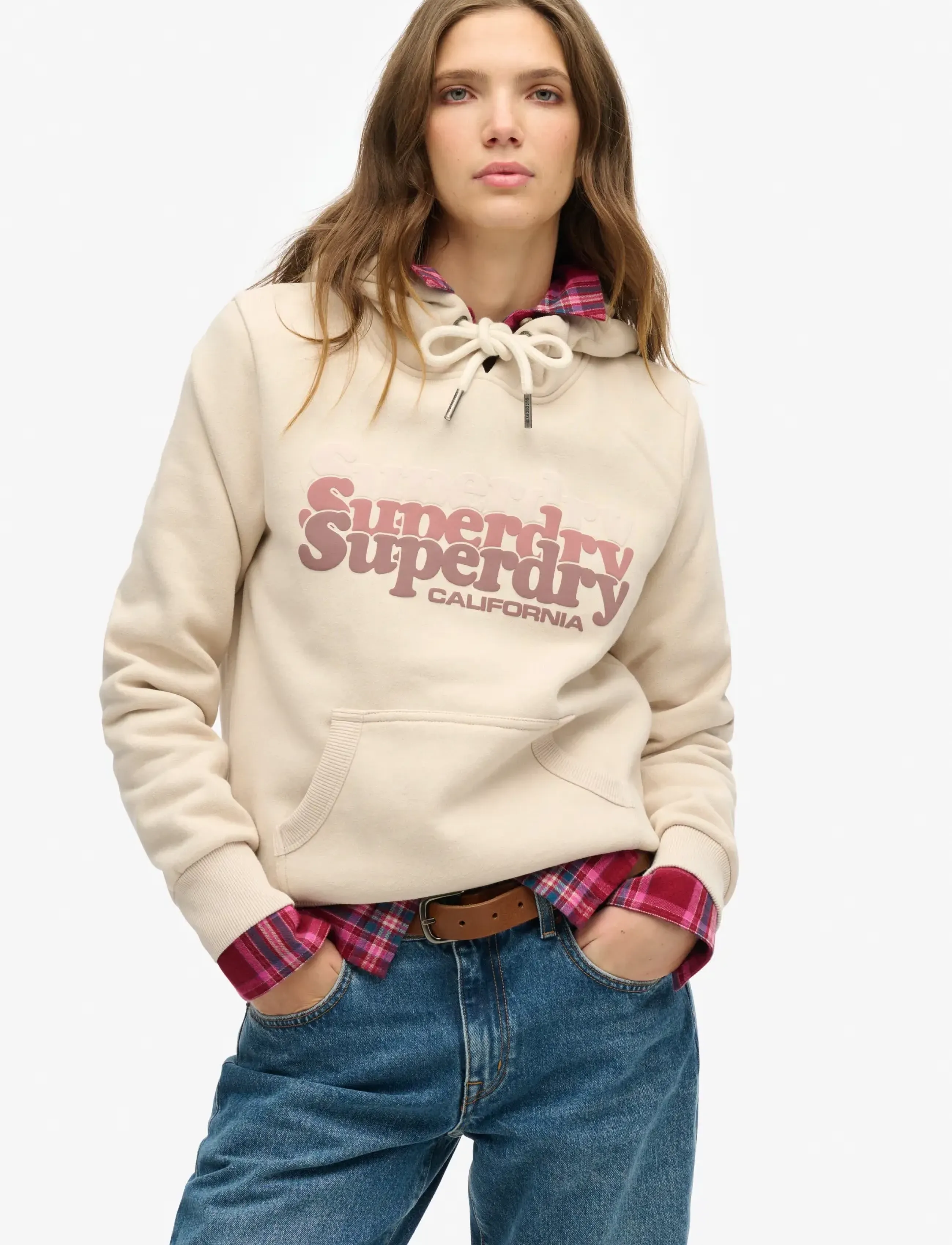 Superdry - STACKED HOOD - hættetrøjer - off grey - 0
