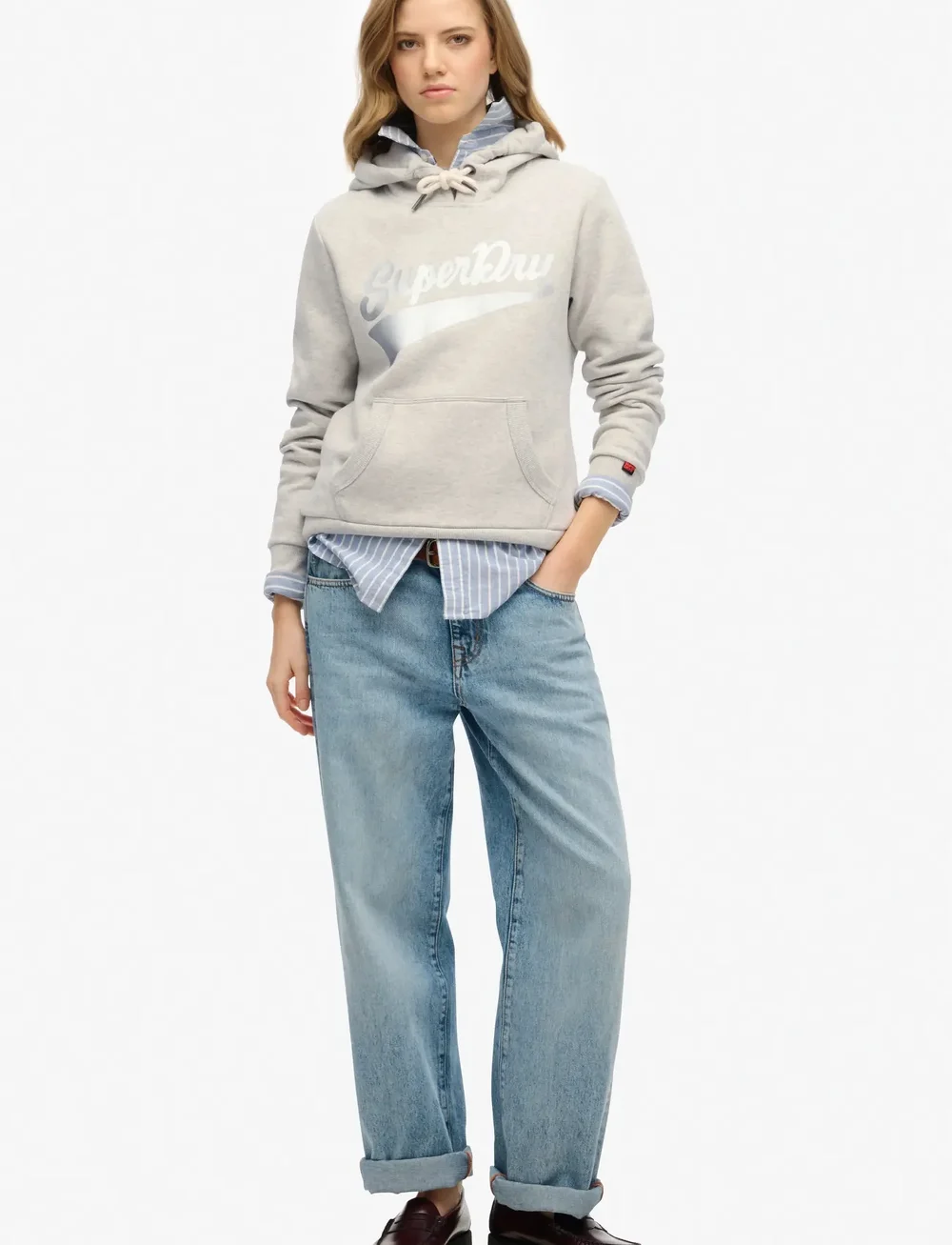 Superdry - SUPER ATHLETICS HOOD - hoodies - glacier grey marl - 2