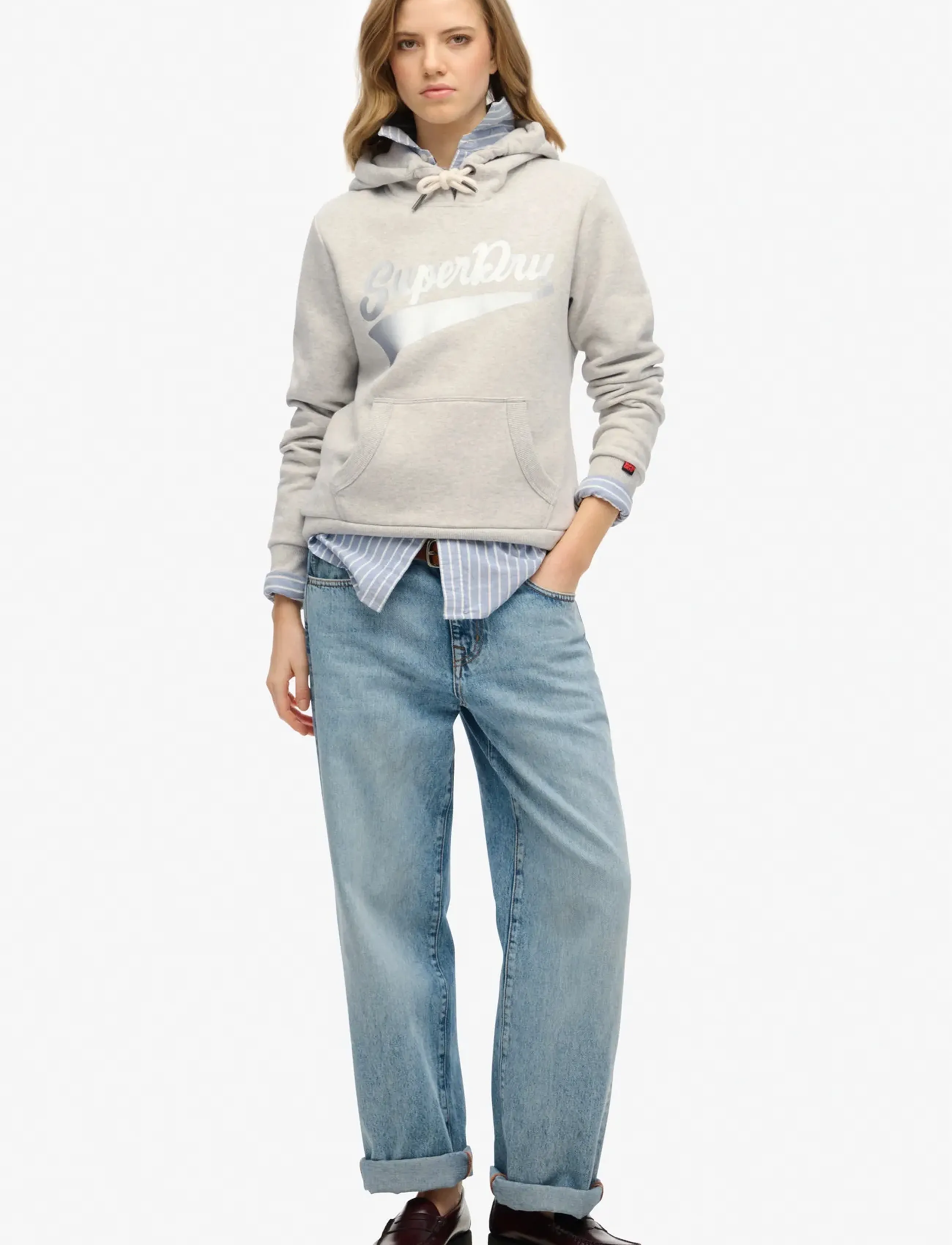 Superdry - SUPER ATHLETICS HOOD - hoodies - glacier grey marl - 2