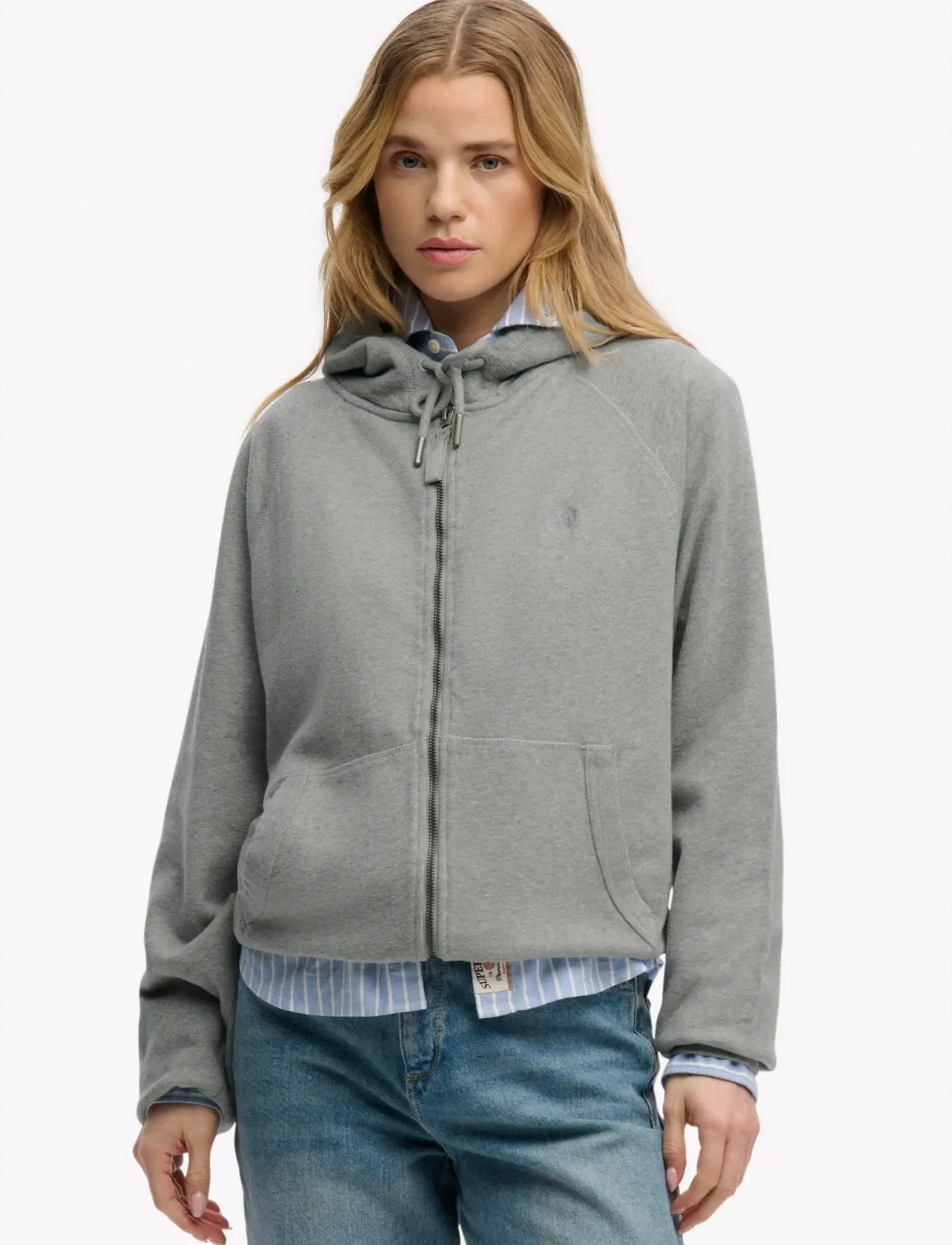 Superdry - STUDIOS RELAXED ZIP HOODIE - hoodies - grey marl - 2