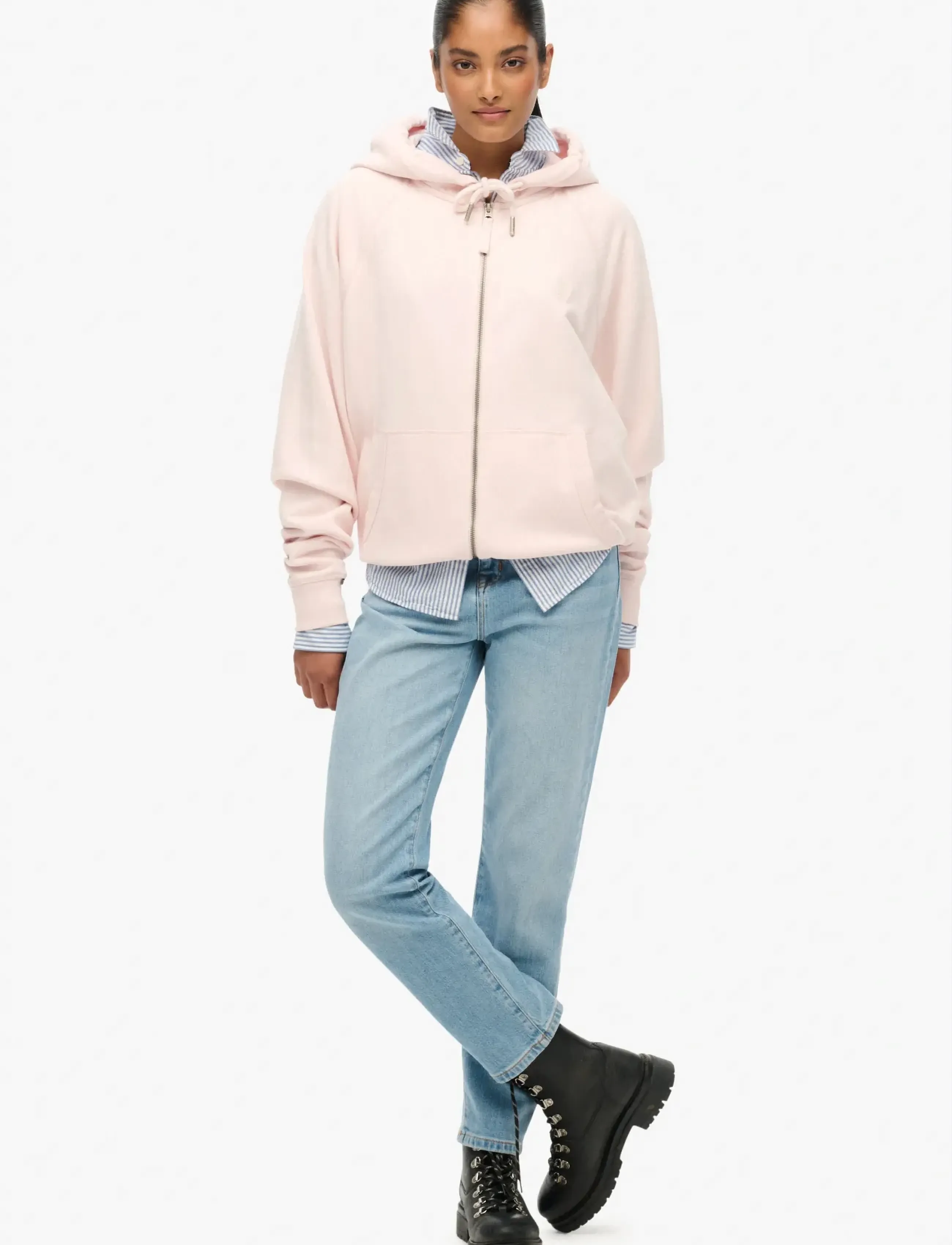 Superdry - STUDIOS RELAXED ZIP HOODIE - hættetrøjer - mauve morn pink - 5