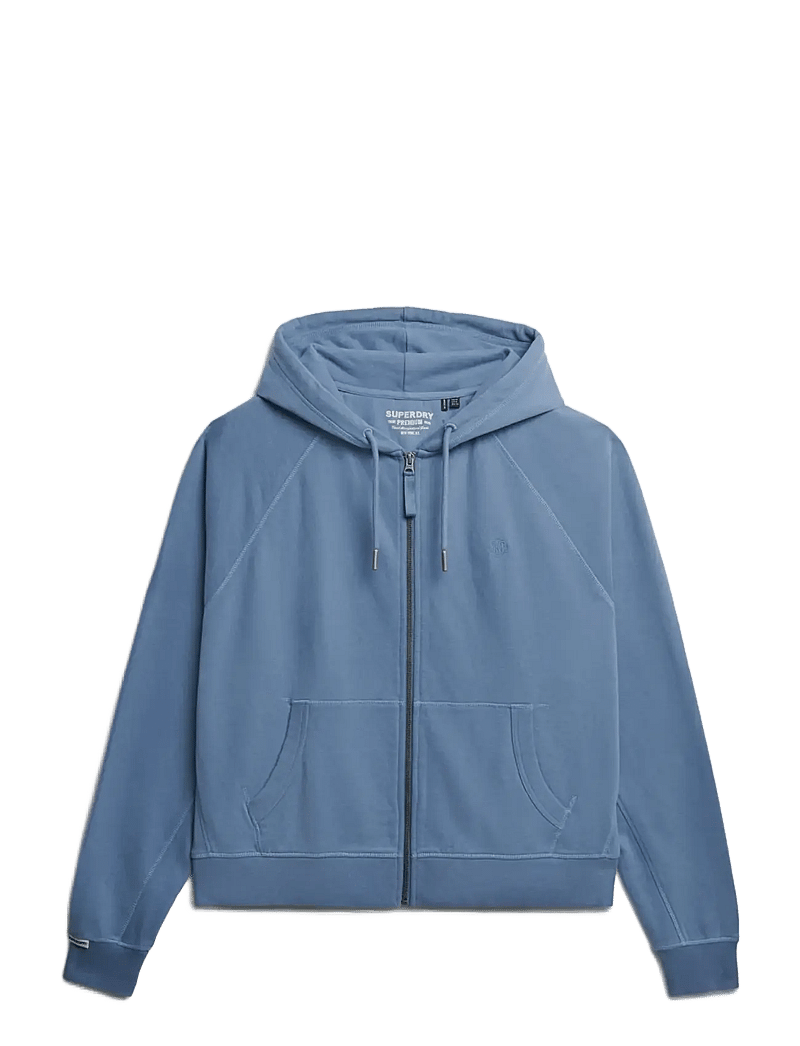Superdry - STUDIOS RELAXED ZIP HOODIE - hættetrøjer - tidal blue - 1