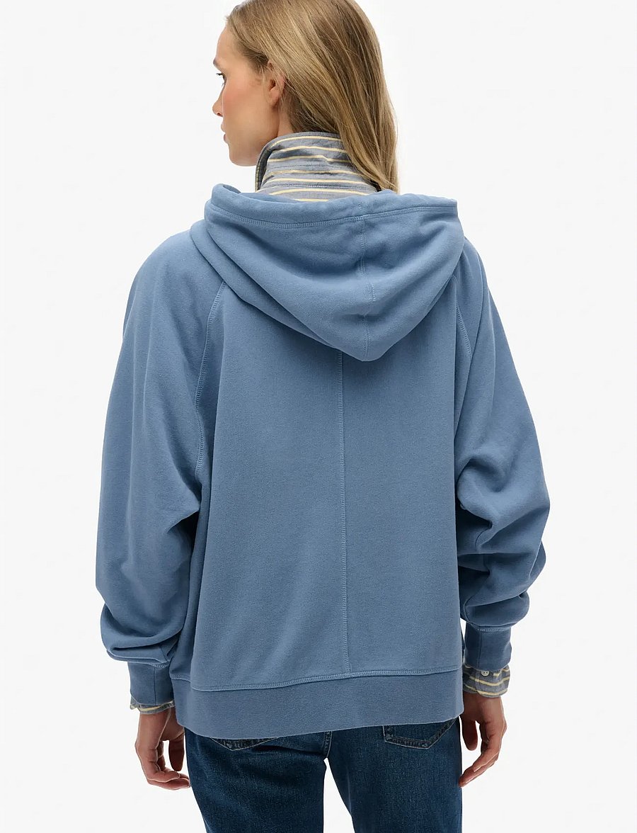 Superdry - STUDIOS RELAXED ZIP HOODIE - hoodies - tidal blue - 5