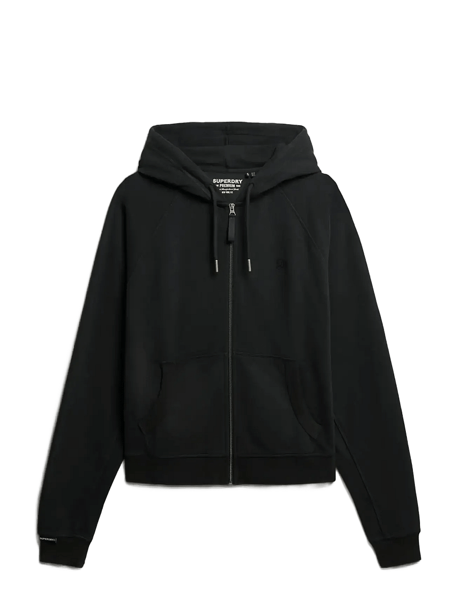 Superdry - STUDIOS RELAXED ZIP HOODIE - hoodies - washed black - 1