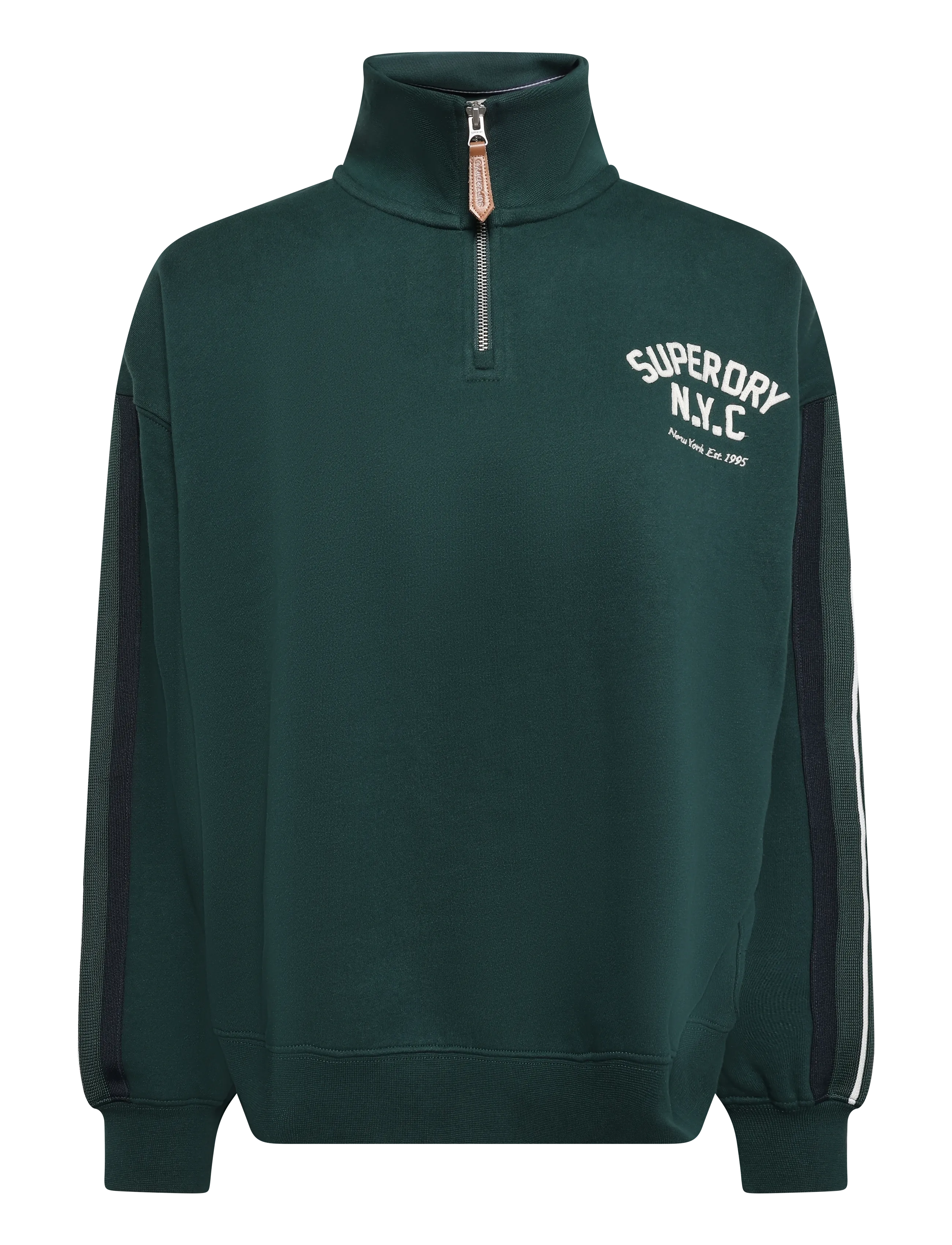 Superdry COUNTRY CLUB APPLIQUE HALF ZIP - Joggingpeysur - DARK PINE GREEN / green
