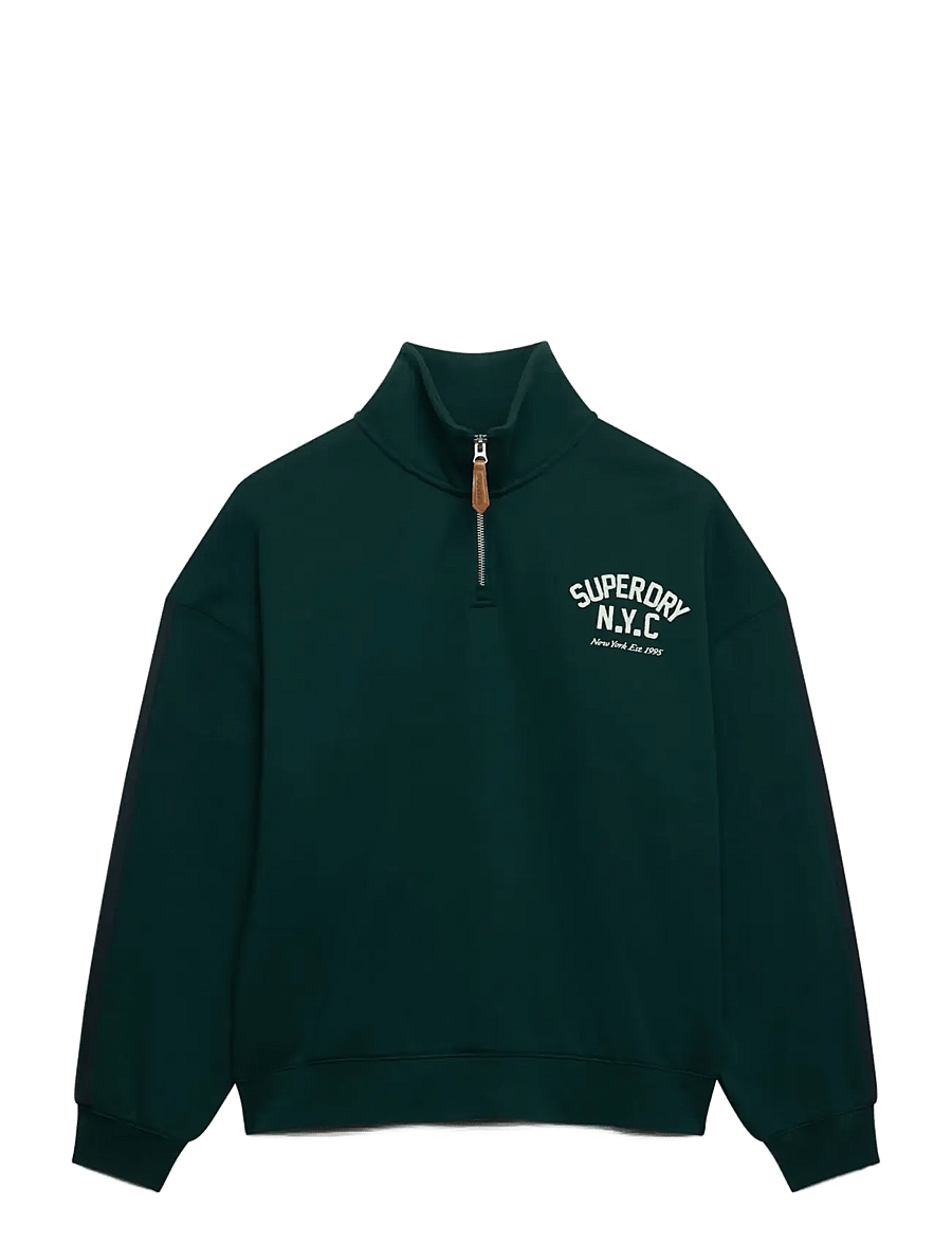 Superdry - COUNTRY CLUB APPLIQUE HALF ZIP - sweatshirts - dark pine green - 1