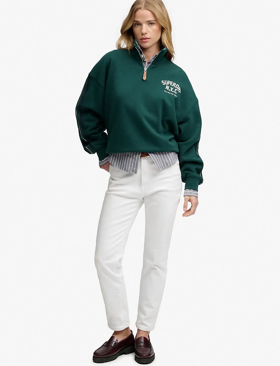 Superdry - COUNTRY CLUB APPLIQUE HALF ZIP - sweatshirts - dark pine green - 5