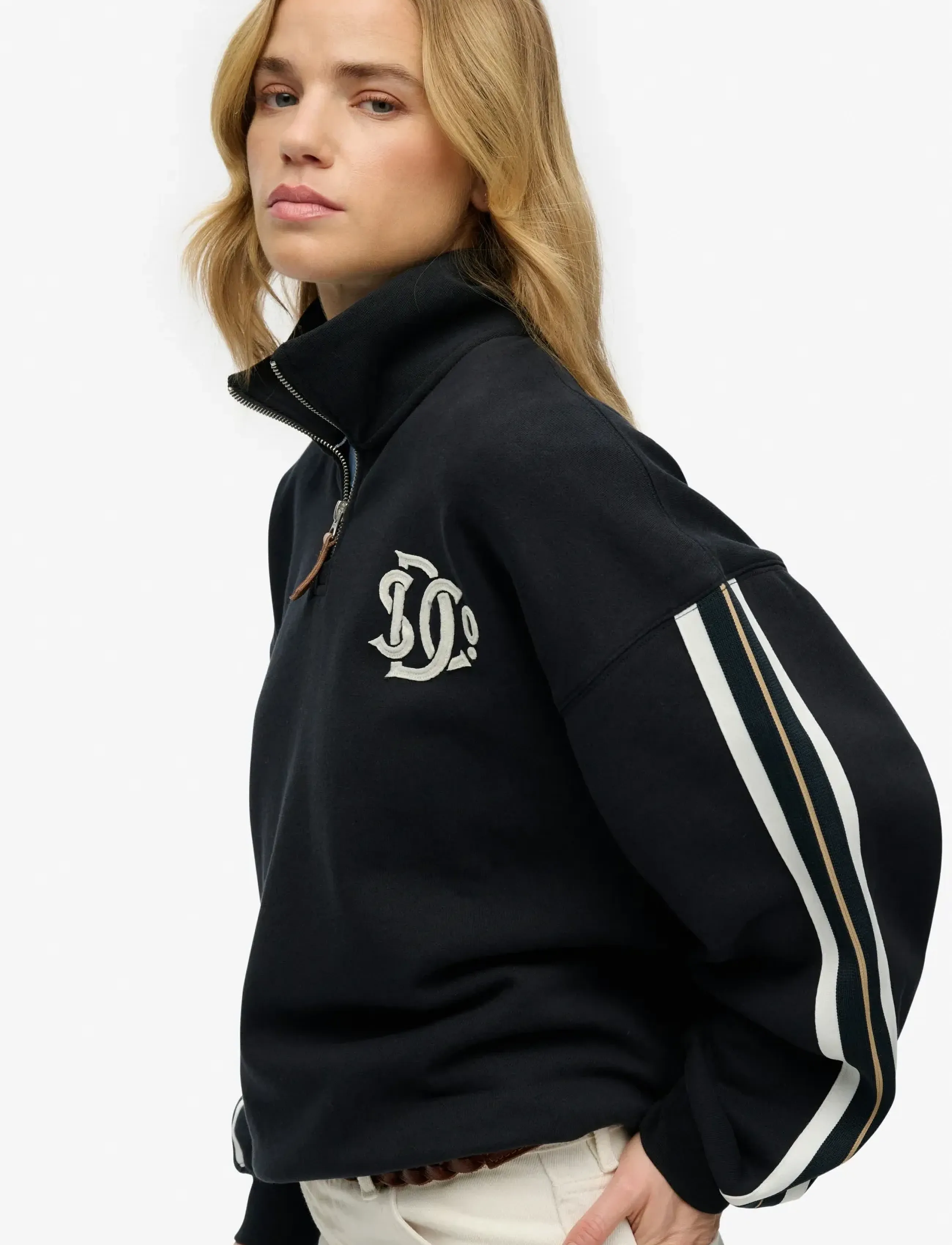 Superdry - COUNTRY CLUB APPLIQUE HALF ZIP - hverdags stil - eclipse navy - 5