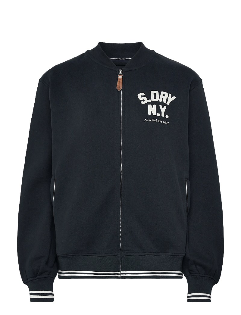 Superdry - COUNTRY CLUB JERSEY BOMBER - Överdelar - eclipse navy - 1