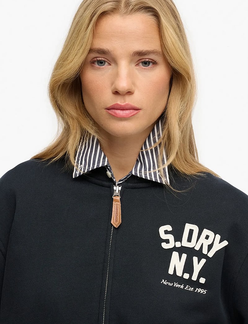 Superdry - COUNTRY CLUB JERSEY BOMBER - Överdelar - eclipse navy - 3