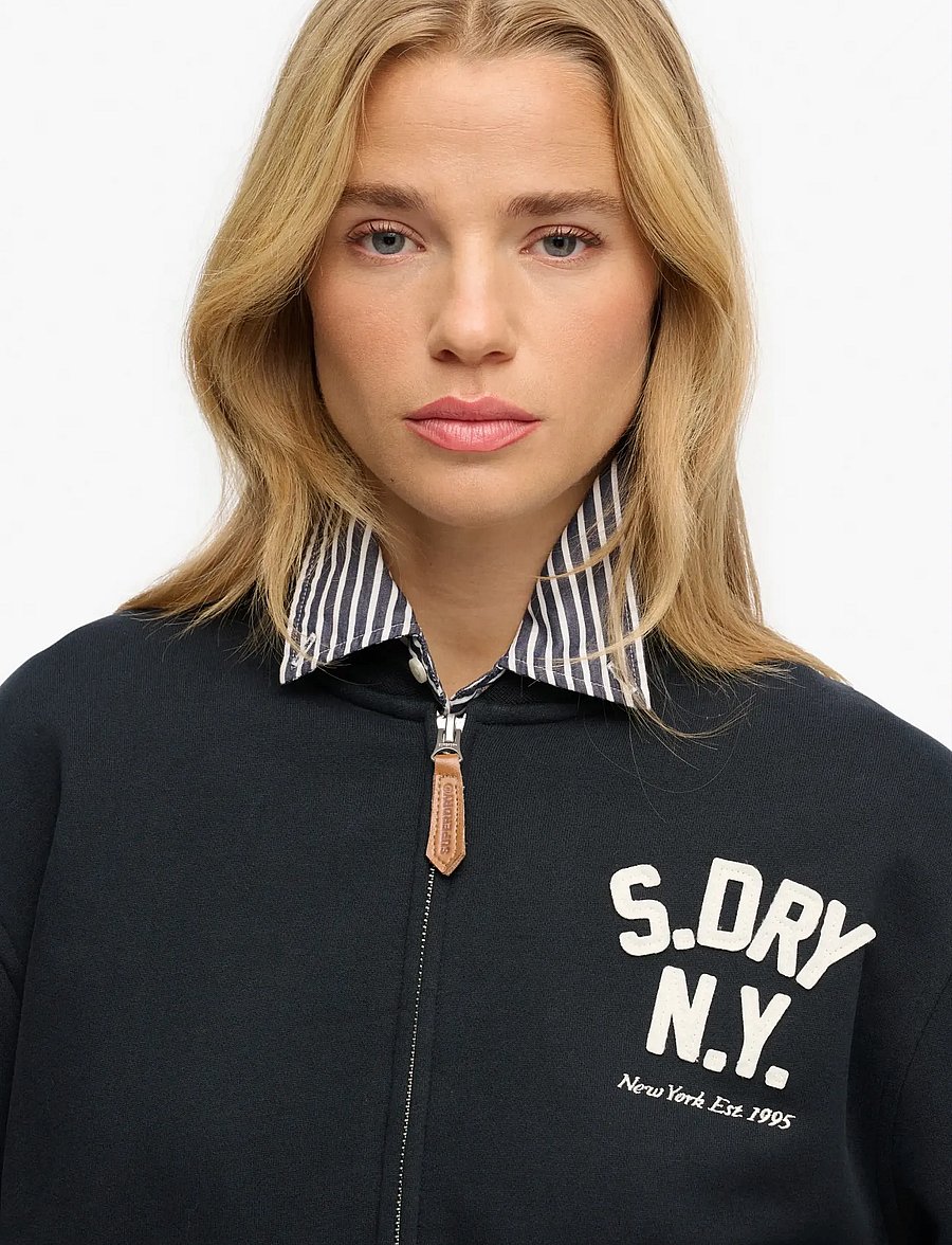 Superdry - COUNTRY CLUB JERSEY BOMBER - overdele - eclipse navy - 3