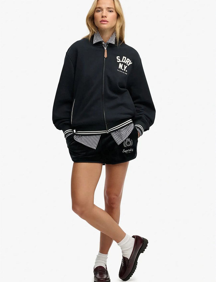 Superdry - COUNTRY CLUB JERSEY BOMBER - overdele - eclipse navy - 5