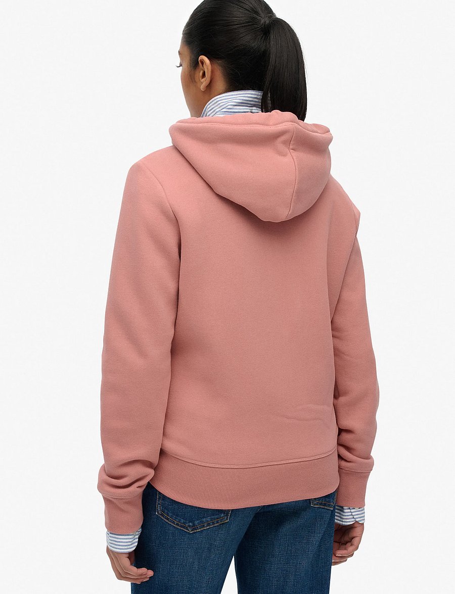 Superdry - ESSENTIAL LOGO ZIP HOODIE - hættetrøjer - ash rose - 3