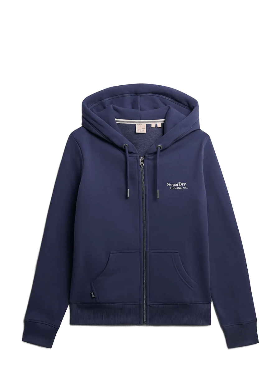 Superdry - ESSENTIAL LOGO ZIP HOODIE - kapuzenpullover - mariner navy - 1