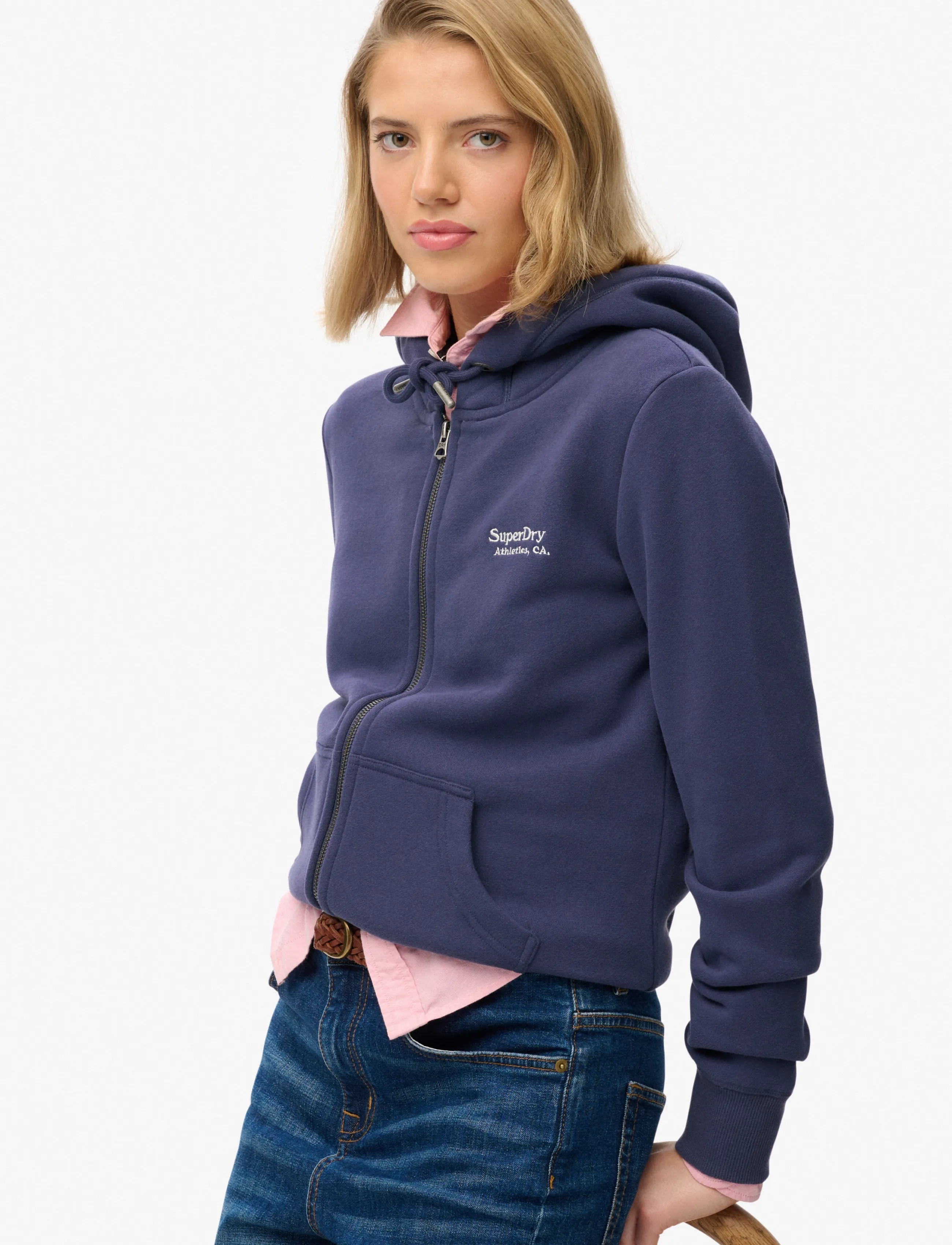 Superdry - ESSENTIAL LOGO ZIP HOODIE - kapuzenpullover - mariner navy - 4