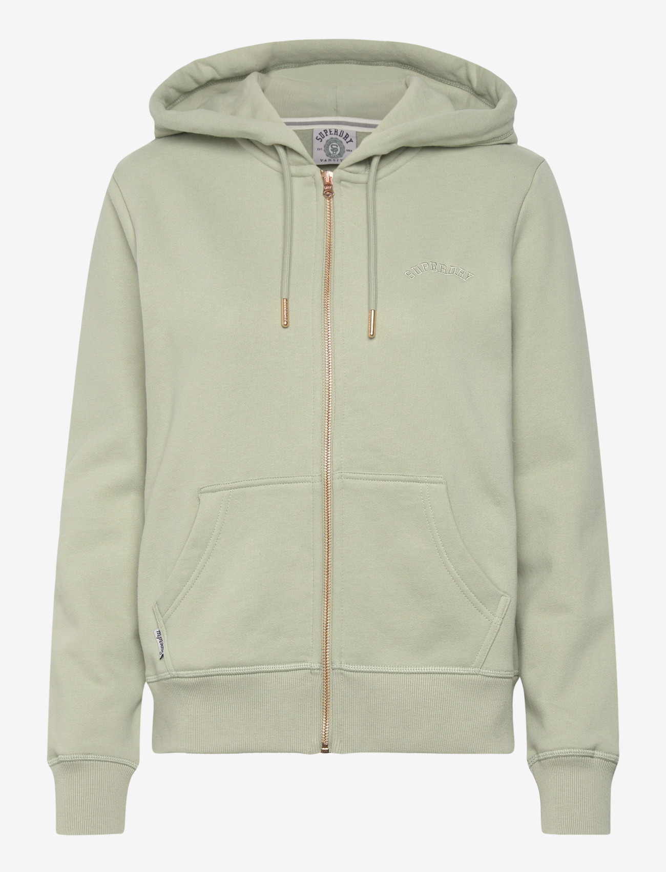 Superdry - ESSENTIAL LOGO ZIPHOOD HB - kapuzenpullover - dusty sage - 1