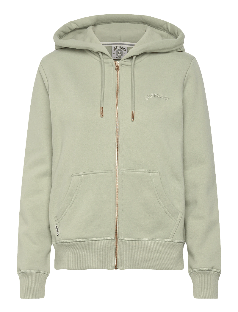 Superdry - ESSENTIAL LOGO ZIPHOOD HB - hoodies - dusty sage - 1