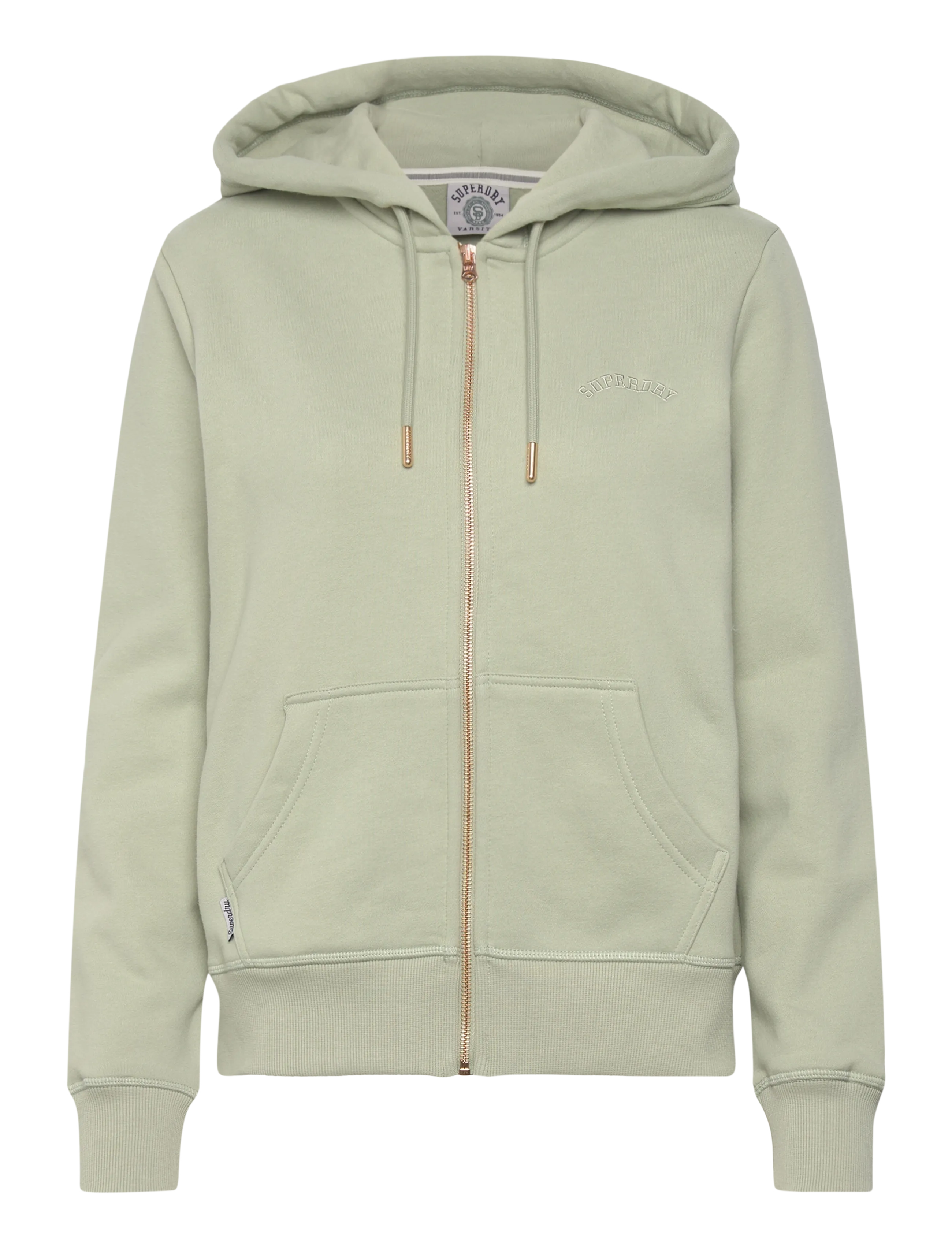 Superdry ESSENTIAL LOGO ZIPHOOD HB - Kapuzenpullover - DUSTY SAGE / green